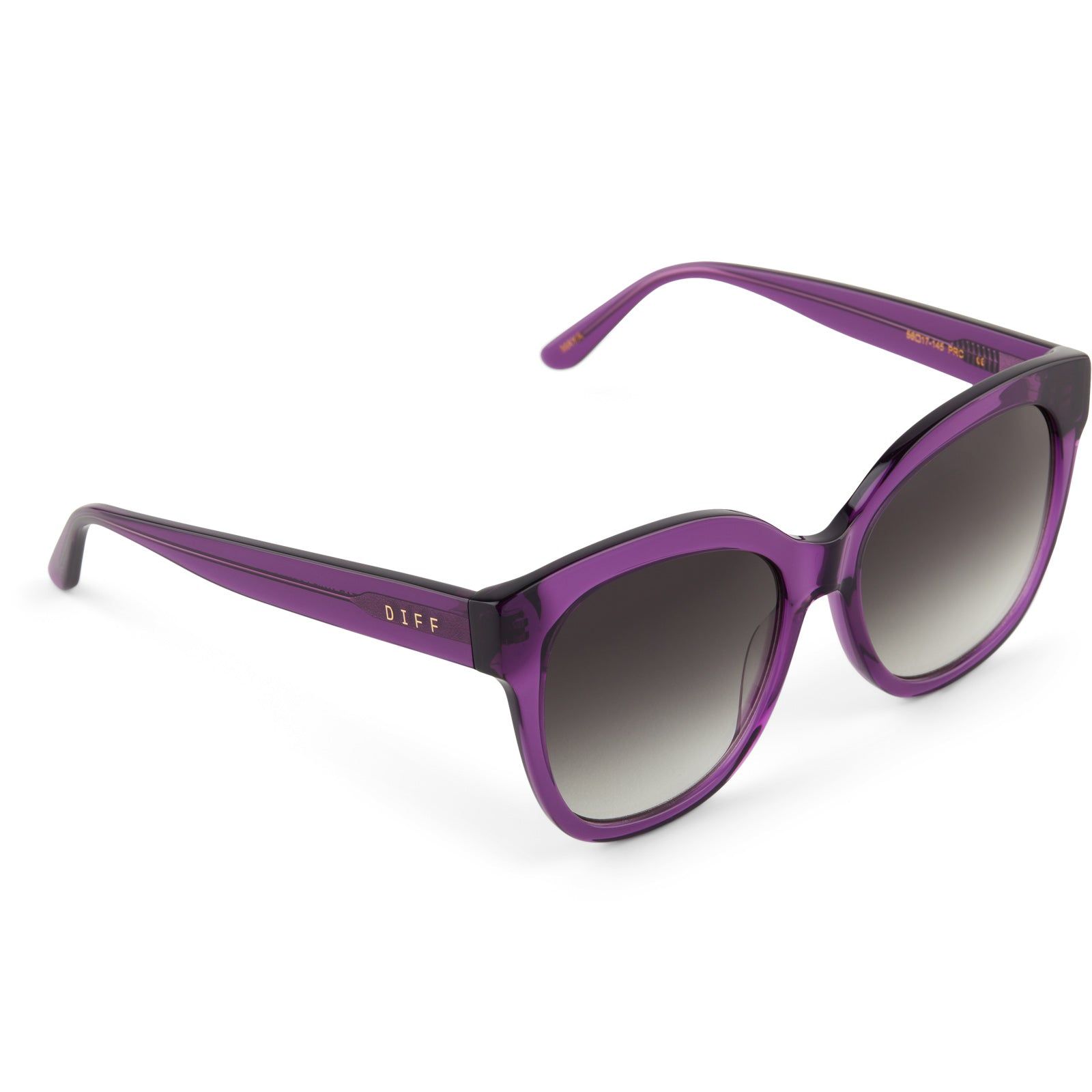 MAYA - POSH PURPLE CRYSTAL + GREY GRADIENT SUNGLASSES sold by Diff Eyewear product image thumbnail 4