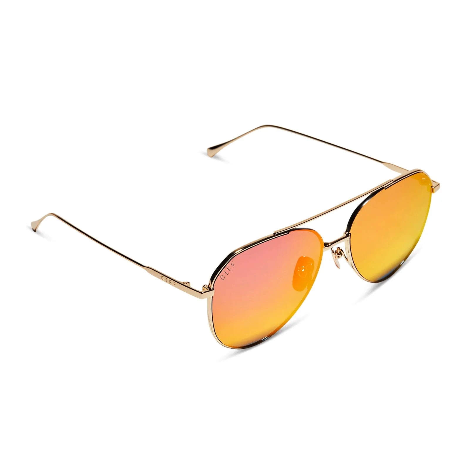 DASH XS - GOLD + SUNSET MIRROR + POLARIZED SUNGLASSES sold by Diff Eyewear product image thumbnail 4