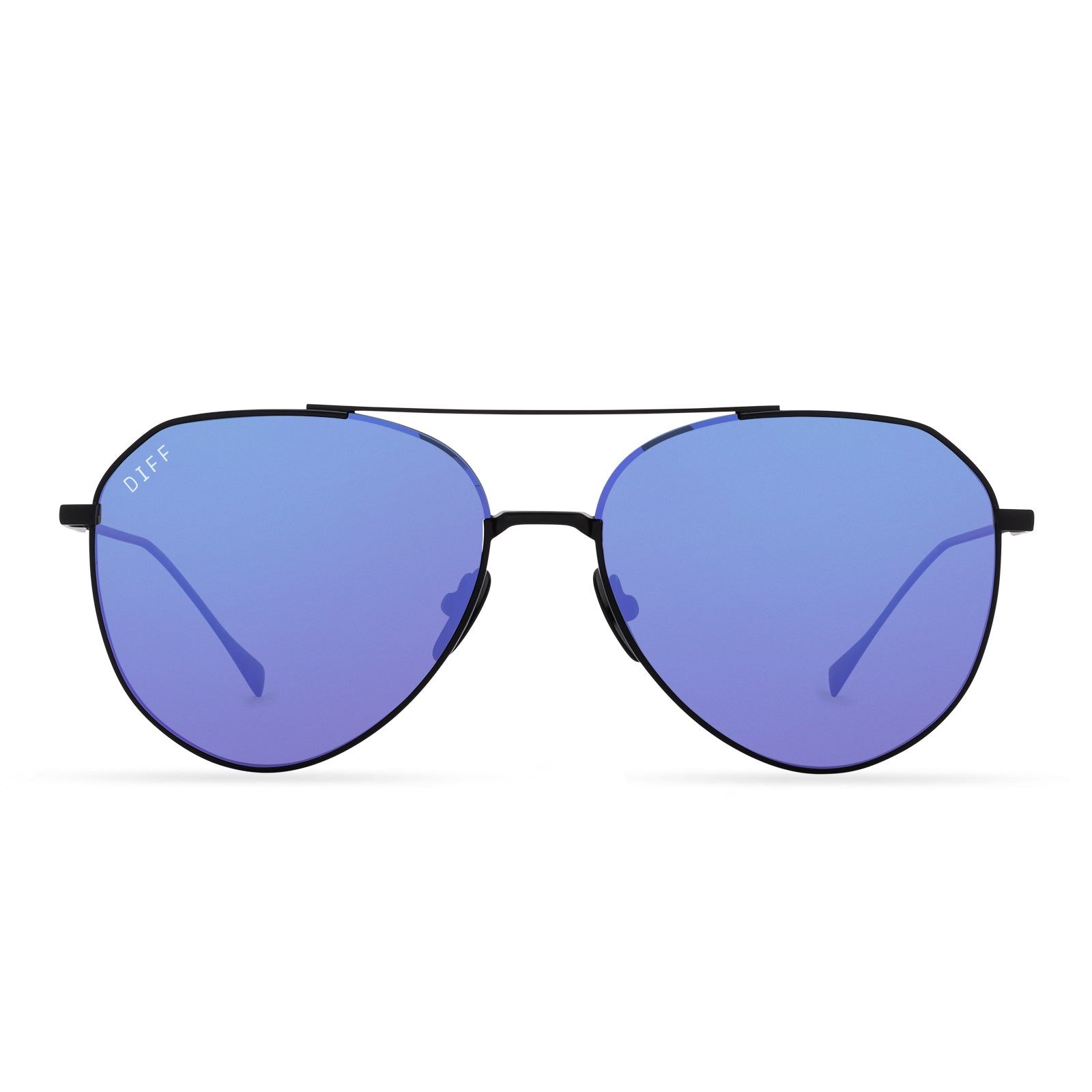 DASH XS - MATTE BLACK + PURPLE MIRROR + POLARIZED SUNGLASSES sold by Diff Eyewear