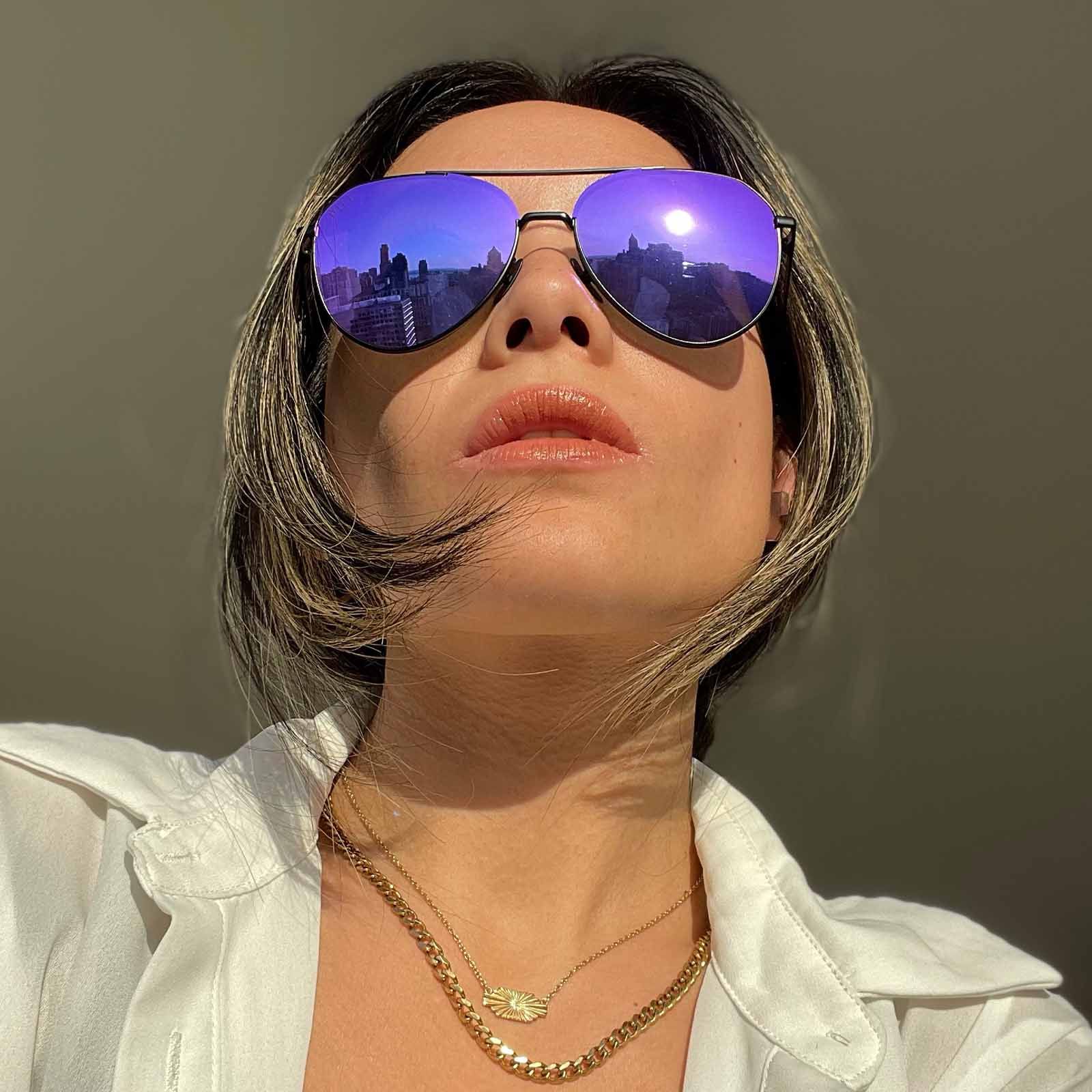 DASH XS - MATTE BLACK + PURPLE MIRROR + POLARIZED SUNGLASSES sold by Diff Eyewear product image thumbnail 5