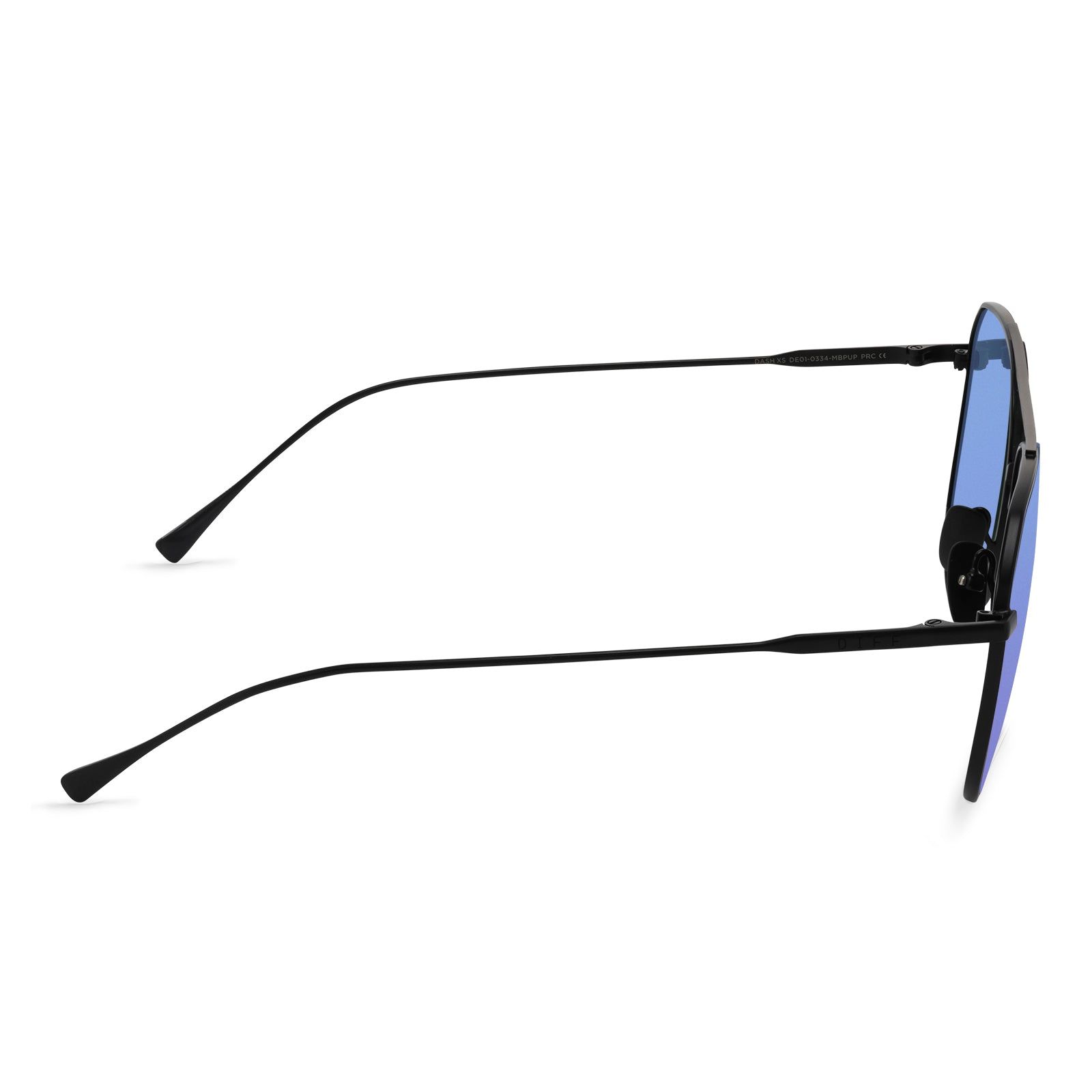 DASH XS - MATTE BLACK + PURPLE MIRROR + POLARIZED SUNGLASSES sold by Diff Eyewear product image thumbnail 4