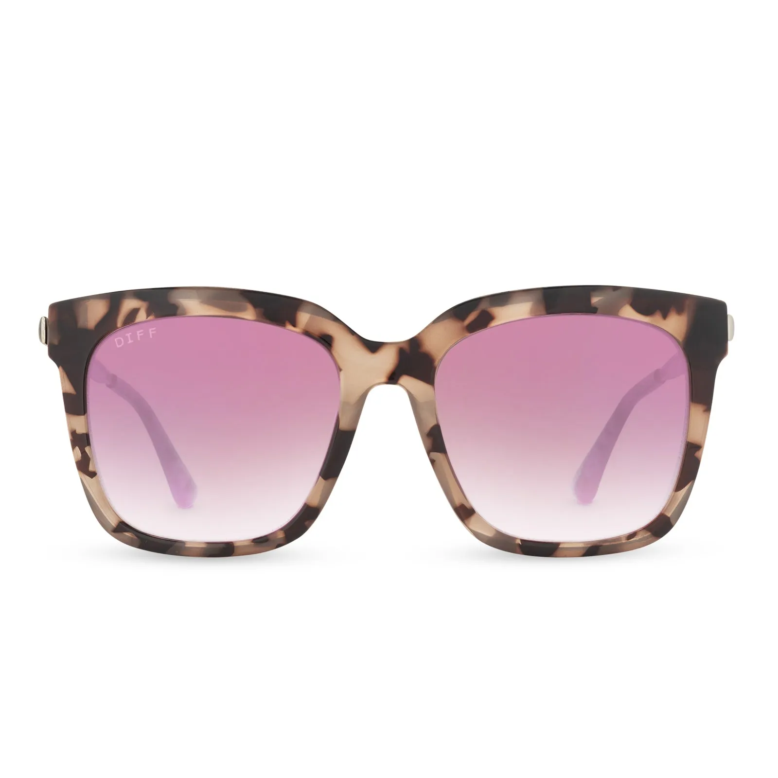 HAILEY - BLUSH TORTOISE + ROSE GRADIENT SUNGLASSES sold by Diff Eyewear