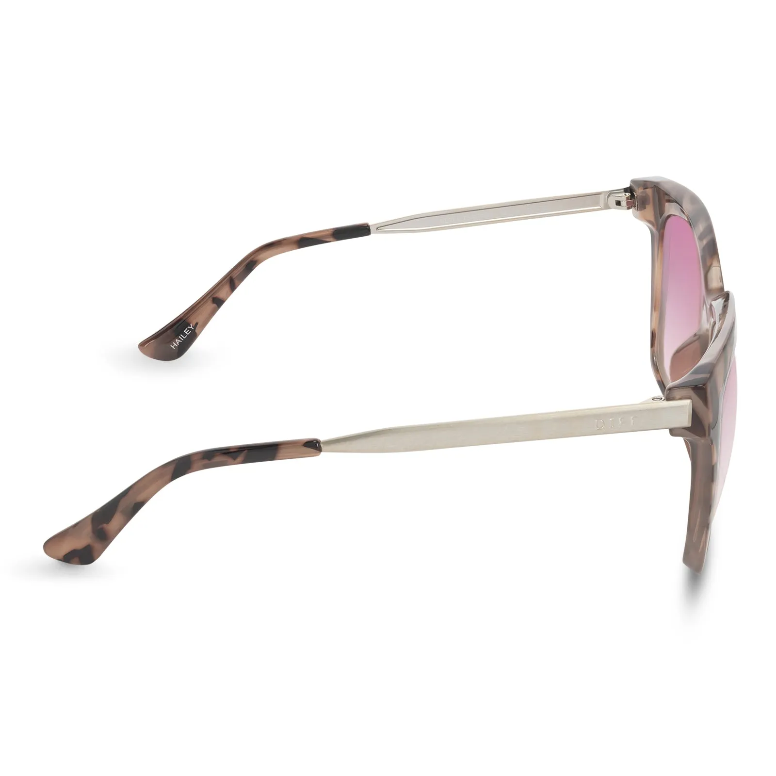 HAILEY - BLUSH TORTOISE + ROSE GRADIENT SUNGLASSES sold by Diff Eyewear product image thumbnail 3