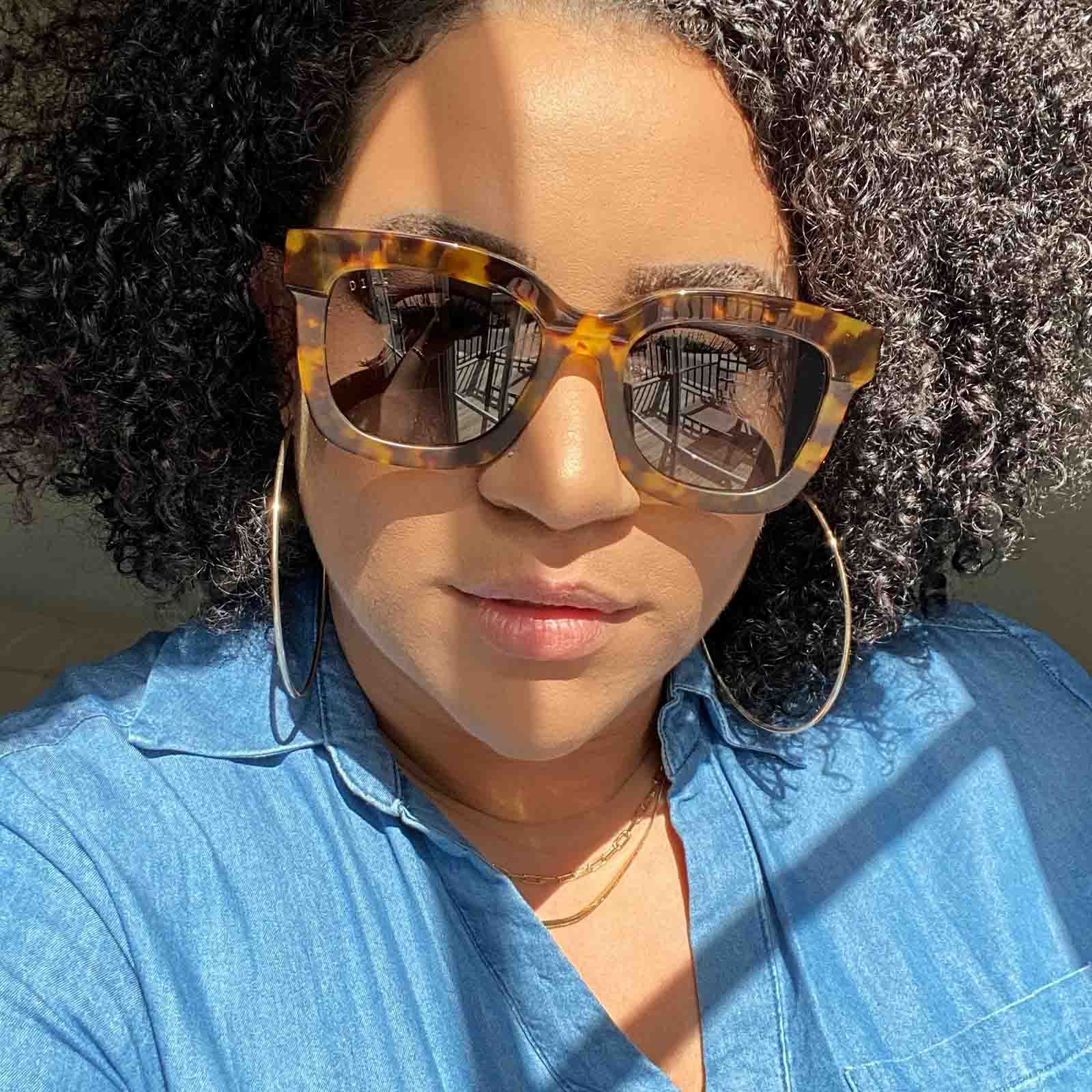 CARSON - LOTUS TORTOISE + BROWN GRADIENT SUNGLASSES sold by Diff Eyewear product image thumbnail 5