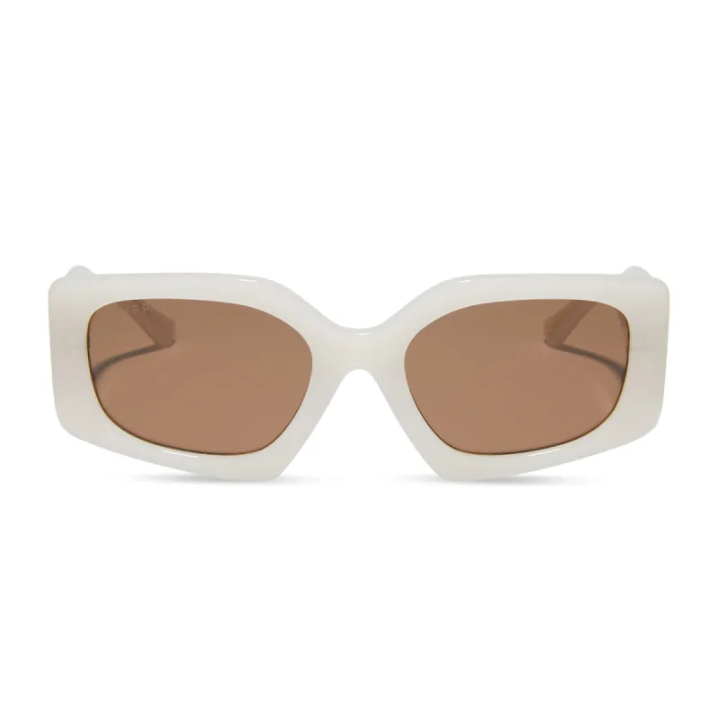 BRB - MILKY BEIGE + BROWN SUNGLASSES sold by Diff Eyewear