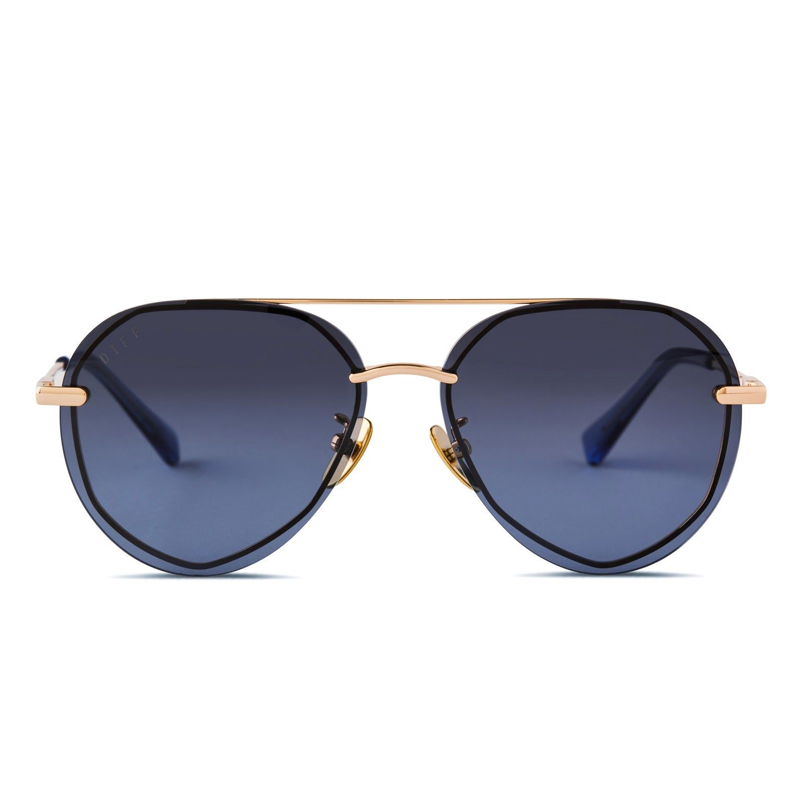 LENOX XS - GOLD + BLUE GRADIENT SUNGLASSES sold by Diff Eyewear