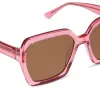 SLOANE - CANDY PINK CRYSTAL + BROWN SUNGLASSES sold by Diff Eyewear