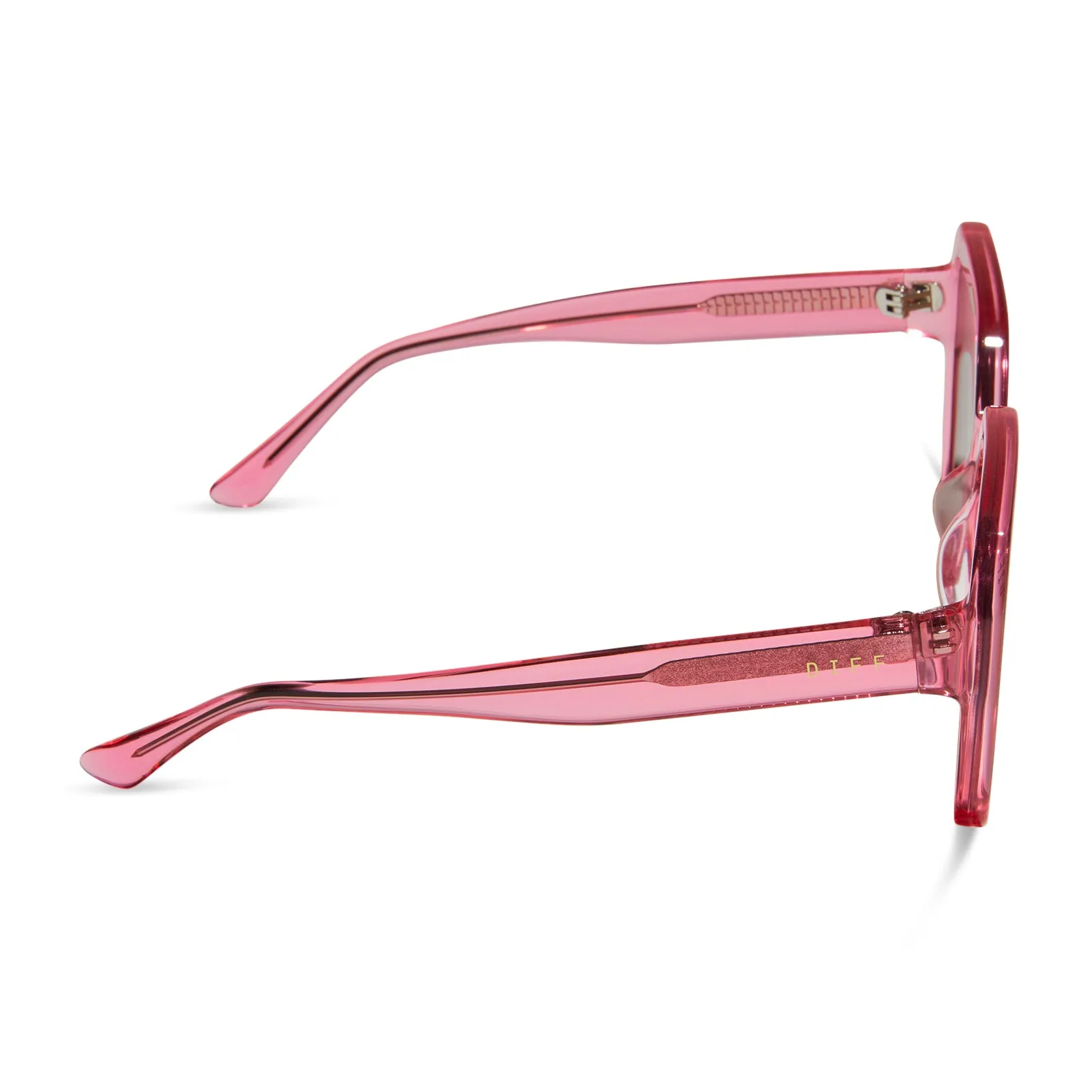 SLOANE - CANDY PINK CRYSTAL + BROWN SUNGLASSES sold by Diff Eyewear product image thumbnail 3