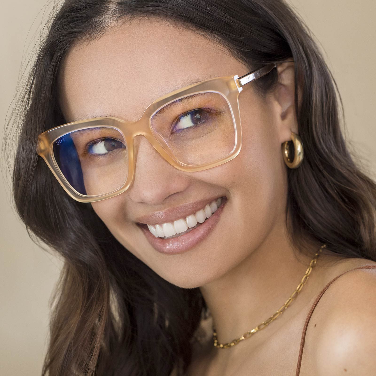 BELLA - MELON CRUSH + BLUE LIGHT TECHNOLOGY GLASSES sold by Diff Eyewear product image thumbnail 5