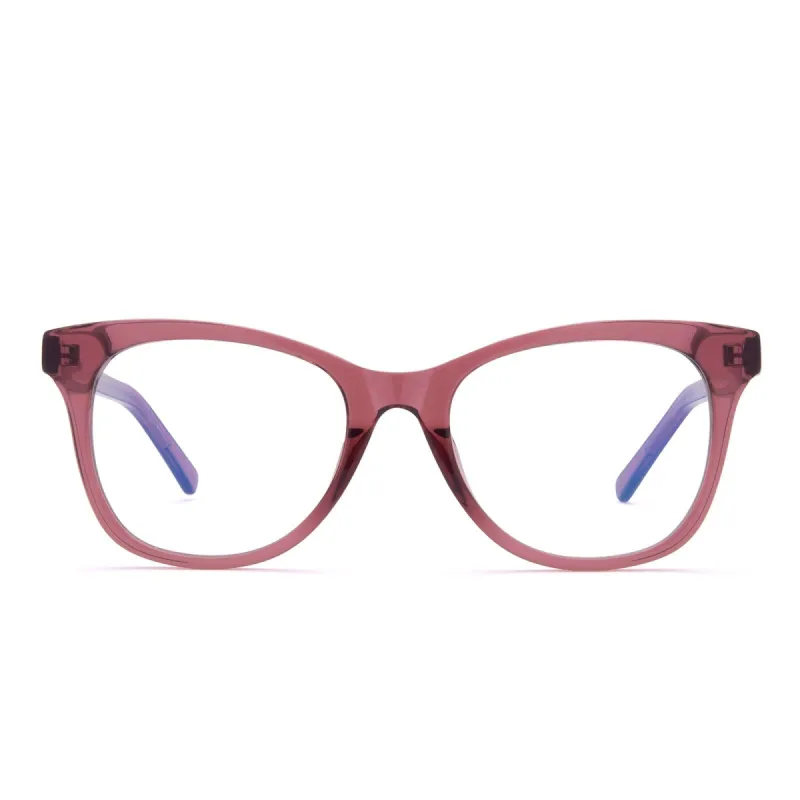CARINA - MULBERRY + CLEAR GLASSES sold by Diff Eyewear