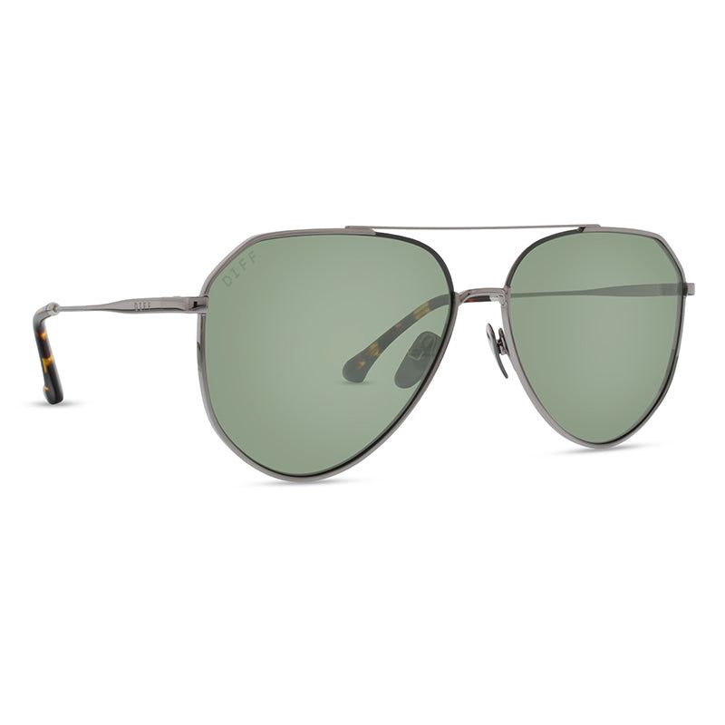 DASH - LIGHT GUNMETAL + GREEN + POLARIZED SUNGLASSES sold by Diff Eyewear product image thumbnail 2