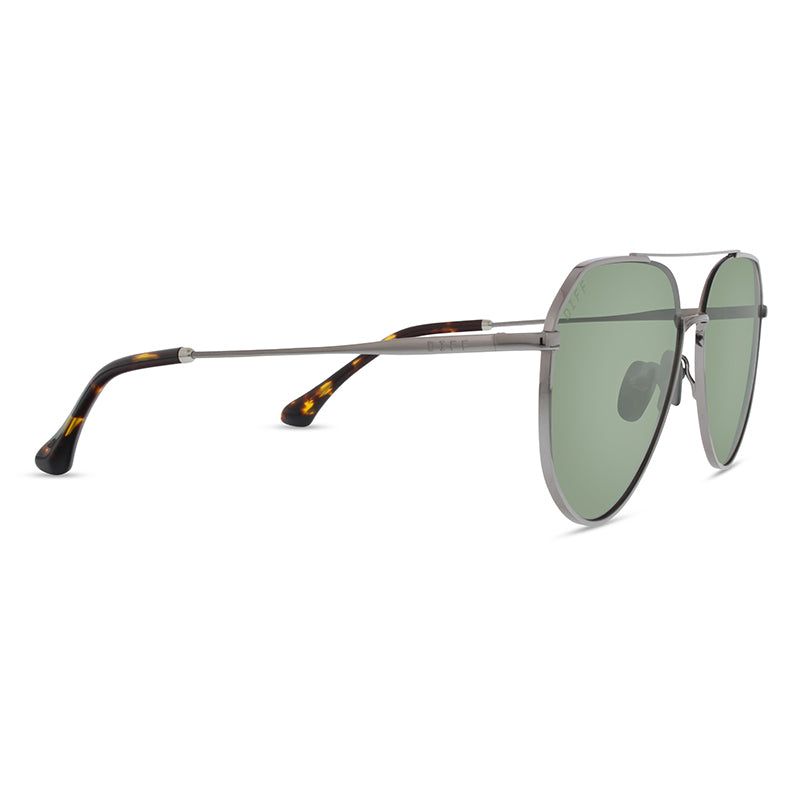DASH - LIGHT GUNMETAL + GREEN + POLARIZED SUNGLASSES sold by Diff Eyewear product image thumbnail 3