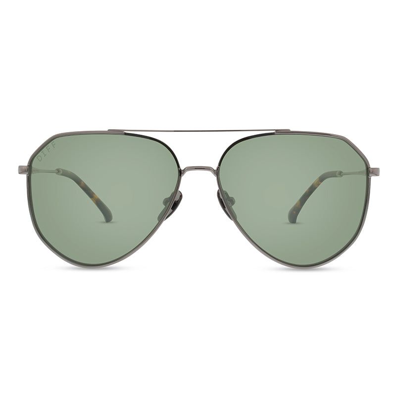 DASH - LIGHT GUNMETAL + GREEN + POLARIZED SUNGLASSES sold by Diff Eyewear