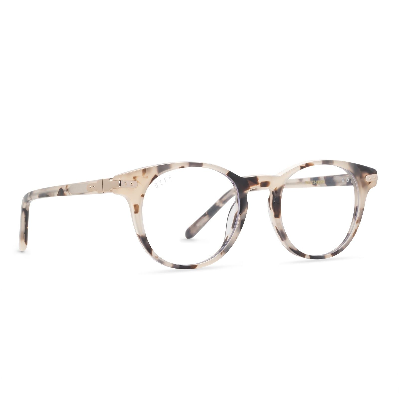 TALI - CREAM TORTOISE + CLEAR GLASSES sold by Diff Eyewear product image thumbnail 2