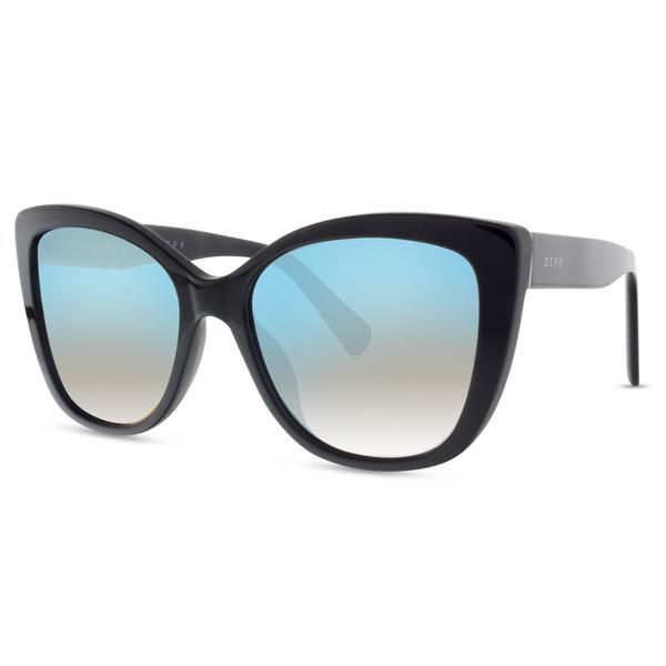 CHRISTINA EL MOUSSA - RUBY + BLACK + BLUE FLASH POLARIZED SUNGLASSES sold by Diff Eyewear product image thumbnail 2