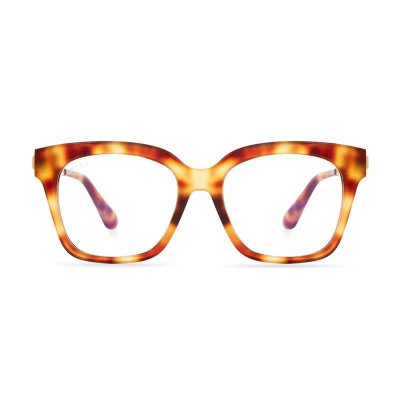BELLA XS - SOLSTICE TORTOISE + CLEAR GLASSES sold by Diff Eyewear
