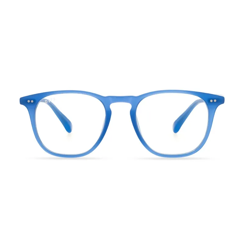 MAXWELL - AEGEAN BLUE CRYSTAL + CLEAR GLASSES sold by Diff Eyewear