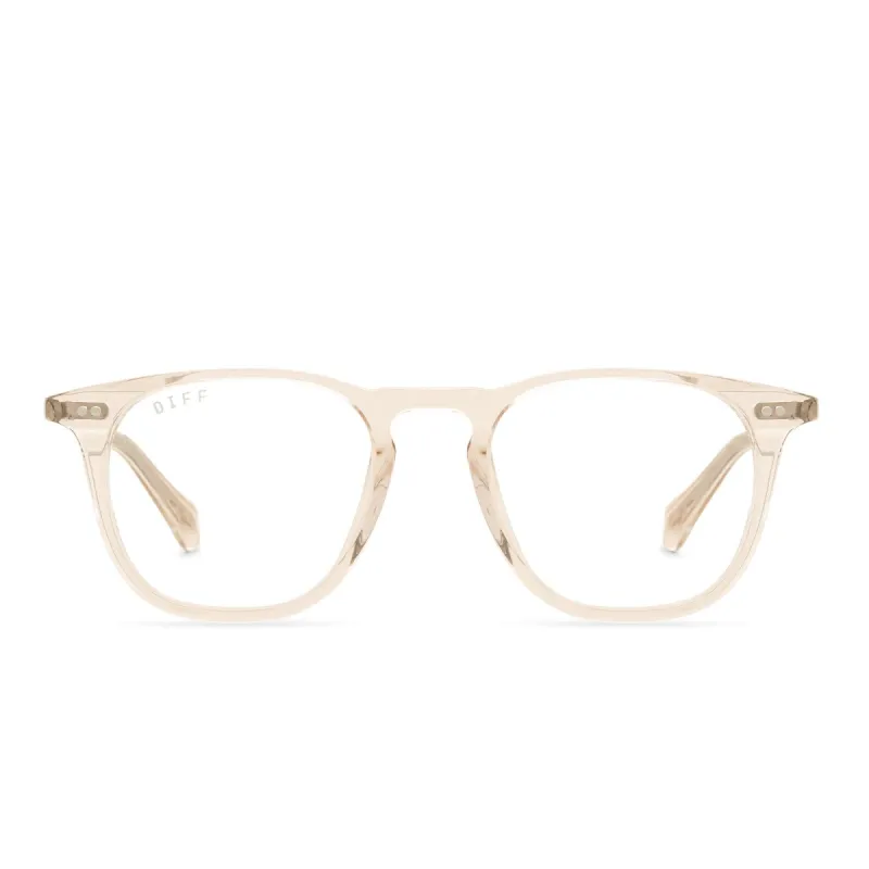 MAXWELL - SANDSTONE CRYSTAL + CLEAR GLASSES sold by Diff Eyewear