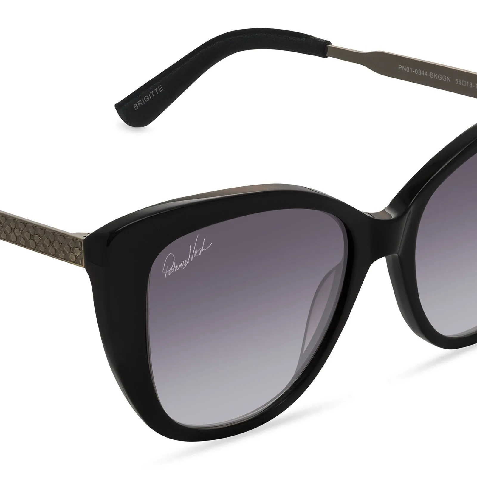 PATRICIA NASH - BRIGITTE + BLACK + GREY GRADIENT SUNGLASSES sold by Diff Eyewear product image thumbnail 4