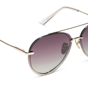 LENOX - ROSE GOLD + ROSE POLARIZED SUNGLASSES sold by Diff Eyewear
