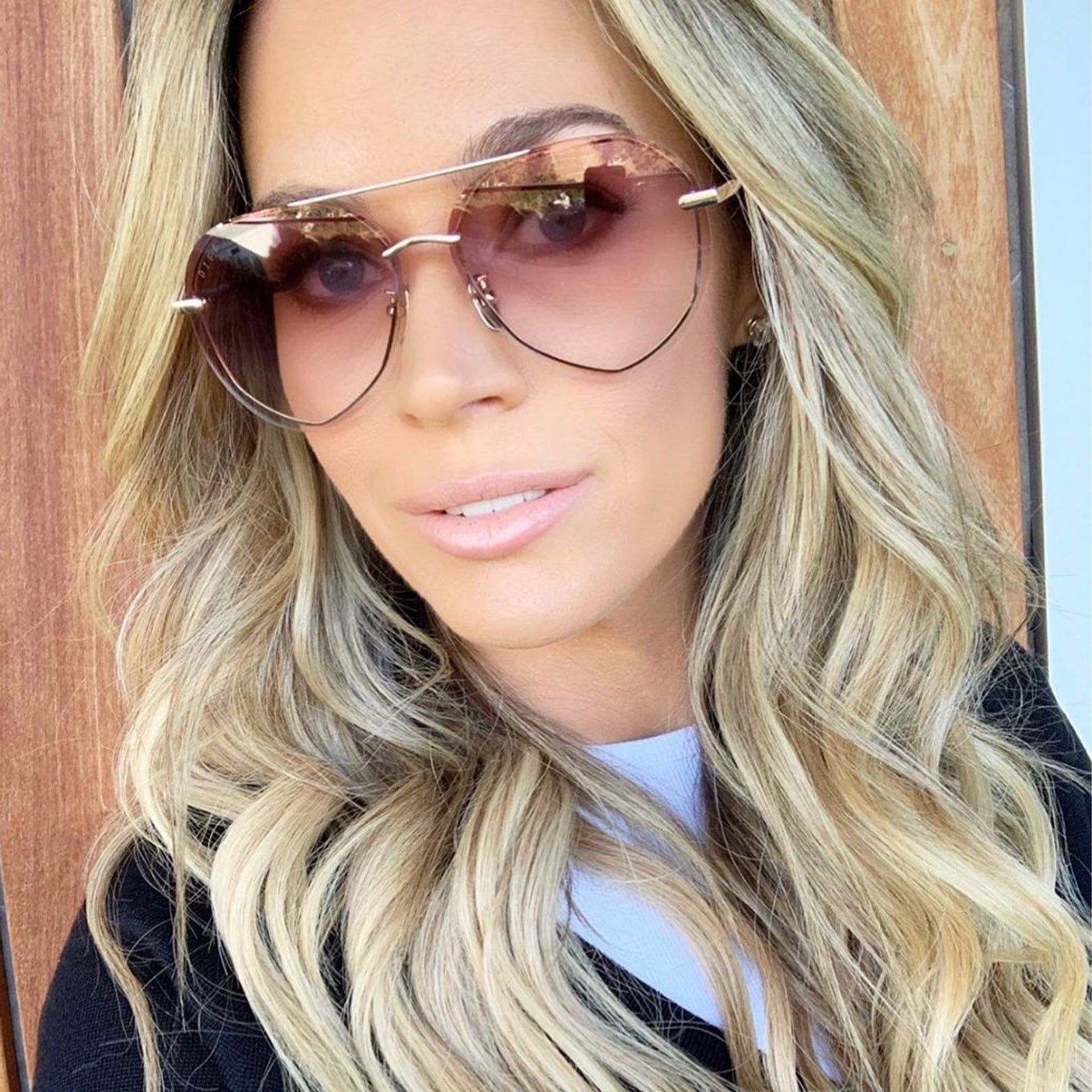 LENOX - ROSE GOLD + ROSE POLARIZED SUNGLASSES sold by Diff Eyewear product image thumbnail 6