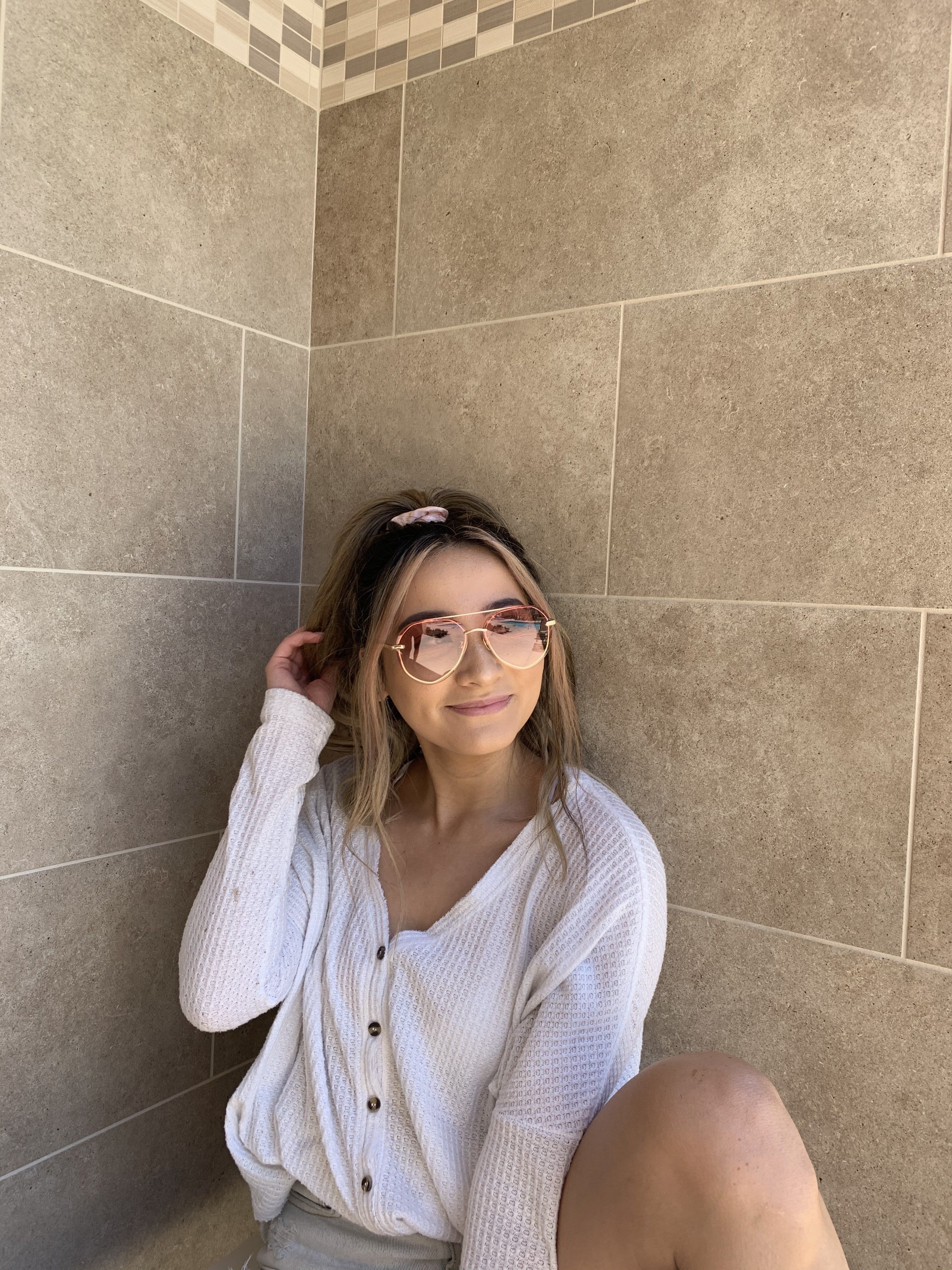 LENOX - ROSE GOLD + ROSE POLARIZED SUNGLASSES sold by Diff Eyewear product image thumbnail 5