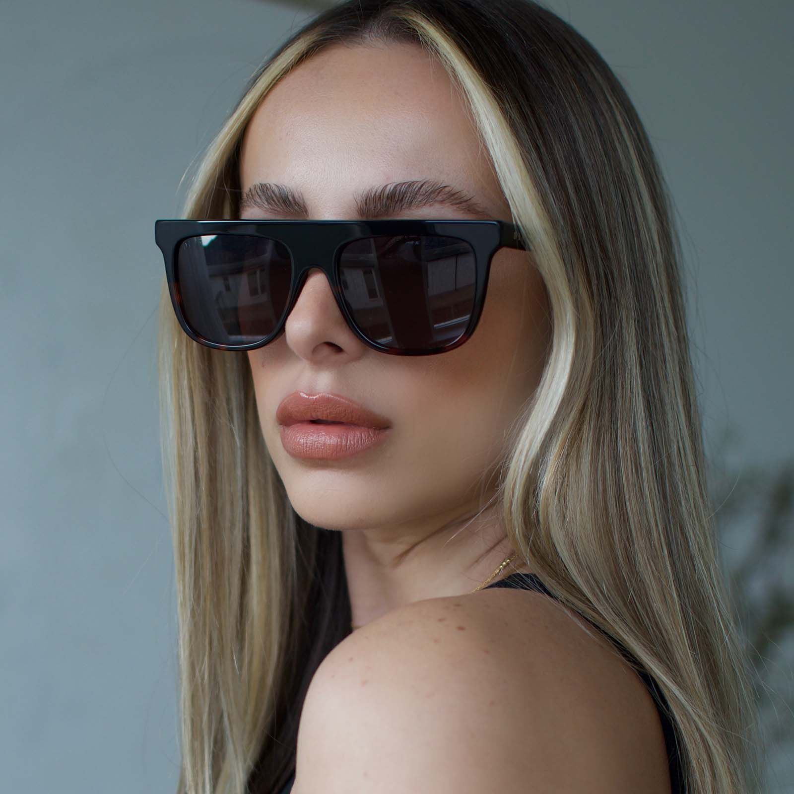 STEVIE - BLACK TORTOISE + GREY GRADIENT SUNGLASSES sold by Diff Eyewear product image thumbnail 5