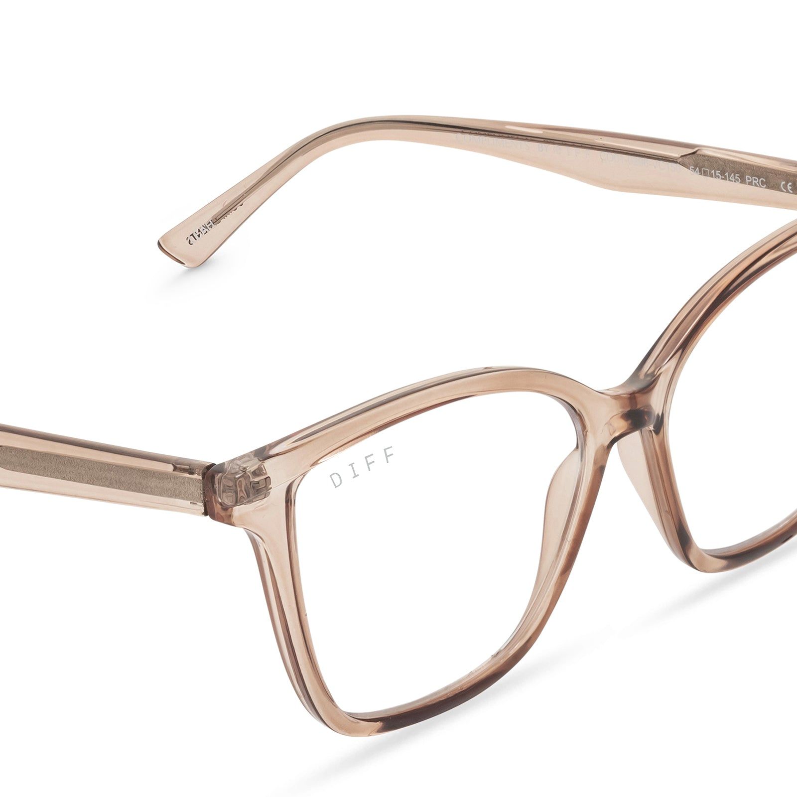 LEAH - VINTAGE CRYSTAL + CLEAR GLASSES sold by Diff Eyewear product image thumbnail 4