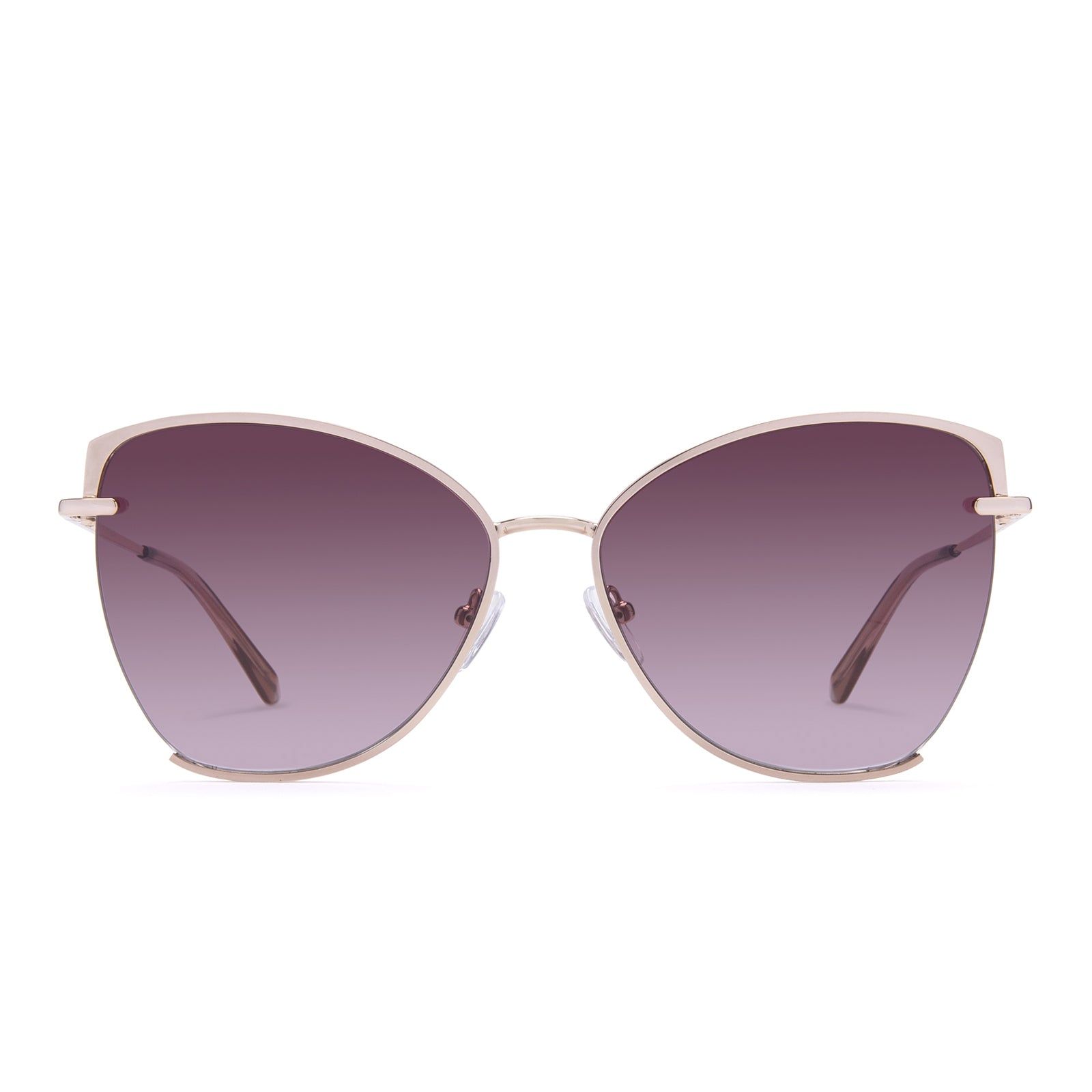 KADENCE - ROSE GOLD + WINE GRADIENT SUNGLASSES sold by Diff Eyewear