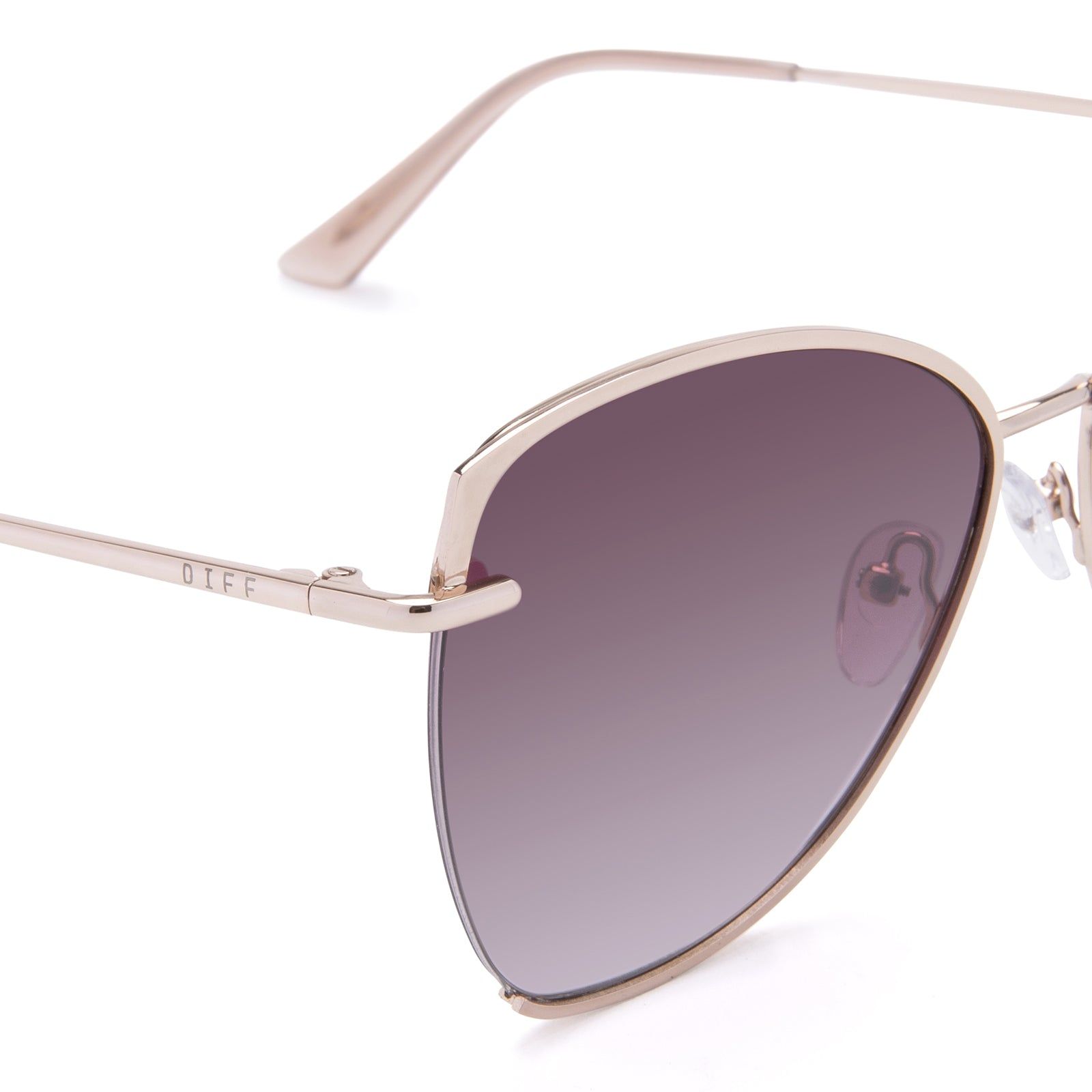 KADENCE - ROSE GOLD + WINE GRADIENT SUNGLASSES sold by Diff Eyewear product image thumbnail 3