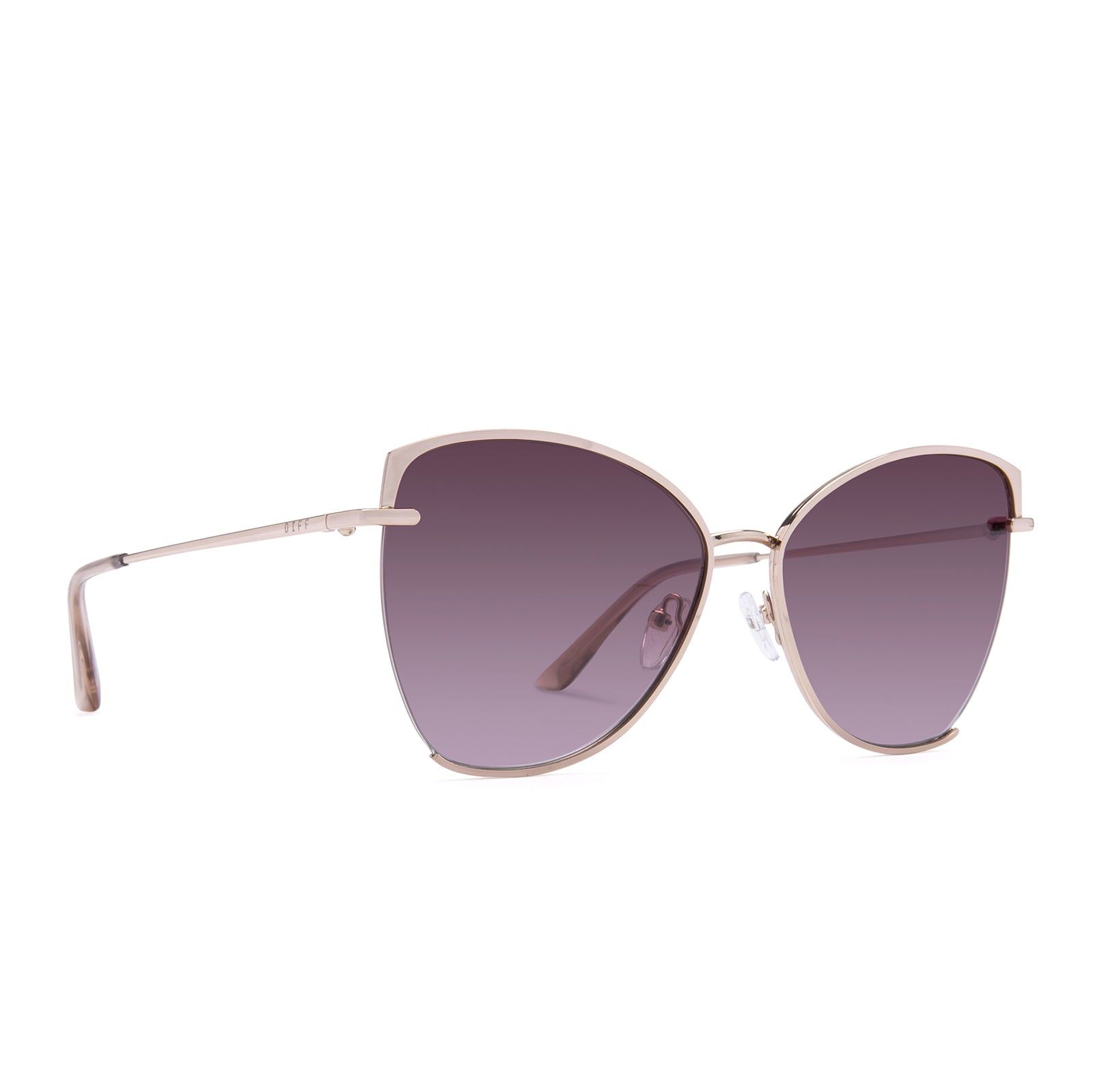 KADENCE - ROSE GOLD + WINE GRADIENT SUNGLASSES sold by Diff Eyewear product image thumbnail 2