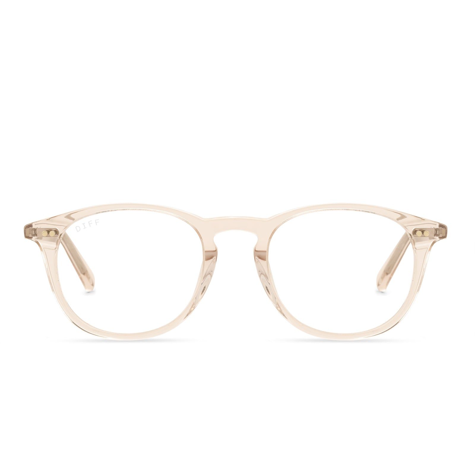 JAXSON - SANDSTONE CRYSTAL + CLEAR GLASSES sold by Diff Eyewear