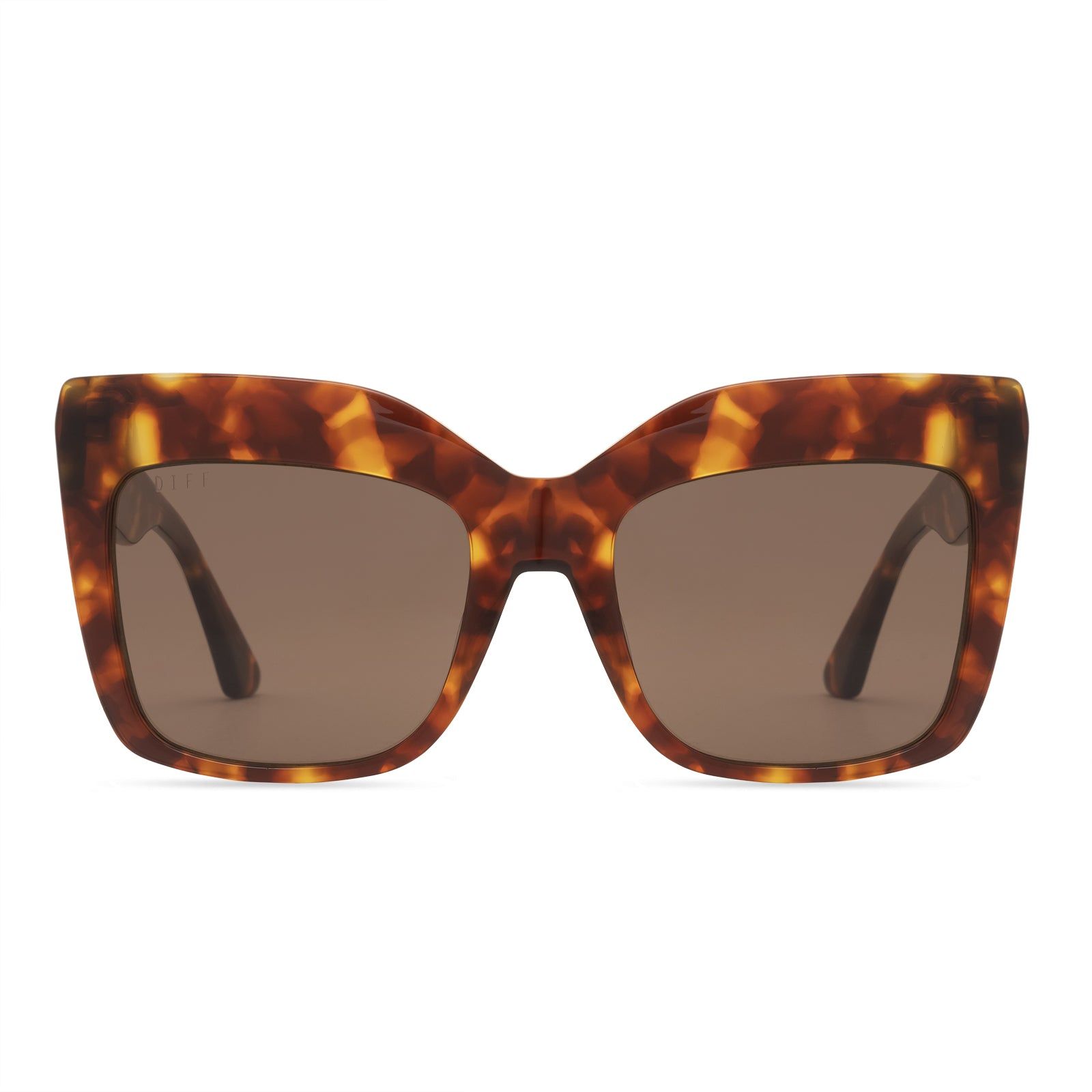 VANIA - AMBER TORTOISE + BROWN + POLARIZED SUNGLASSES sold by Diff Eyewear