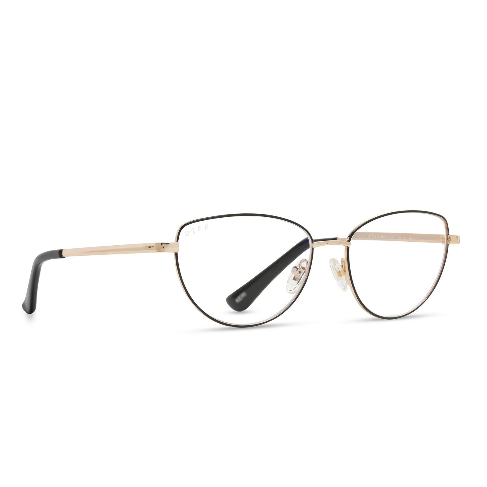 KERI - BLACK/GOLD + BLUE LIGHT READERS sold by Diff Eyewear product image thumbnail 5