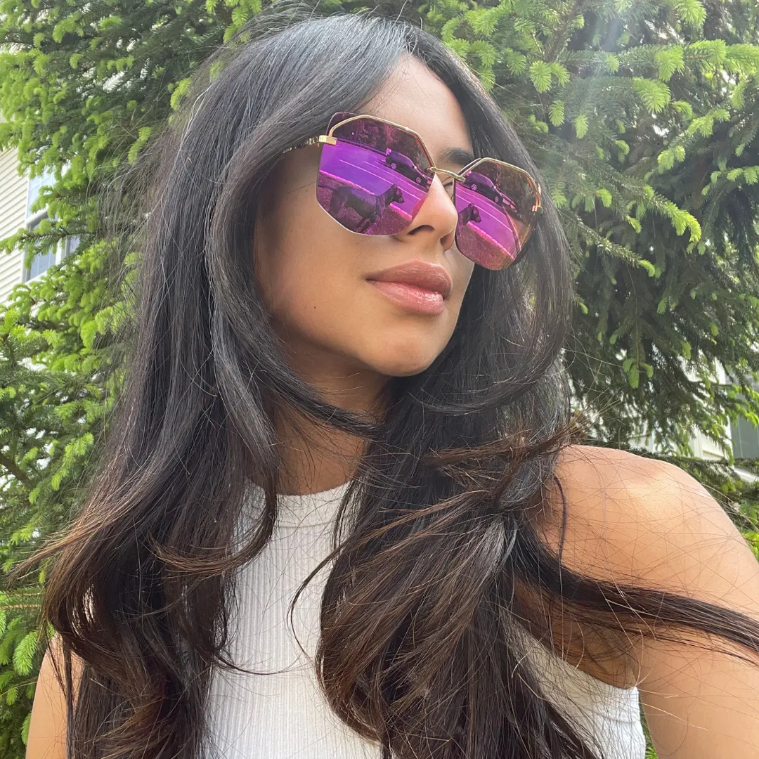 BREE - GOLD + PINK RUSH MIRROR SUNGLASSES sold by Diff Eyewear product image thumbnail 5