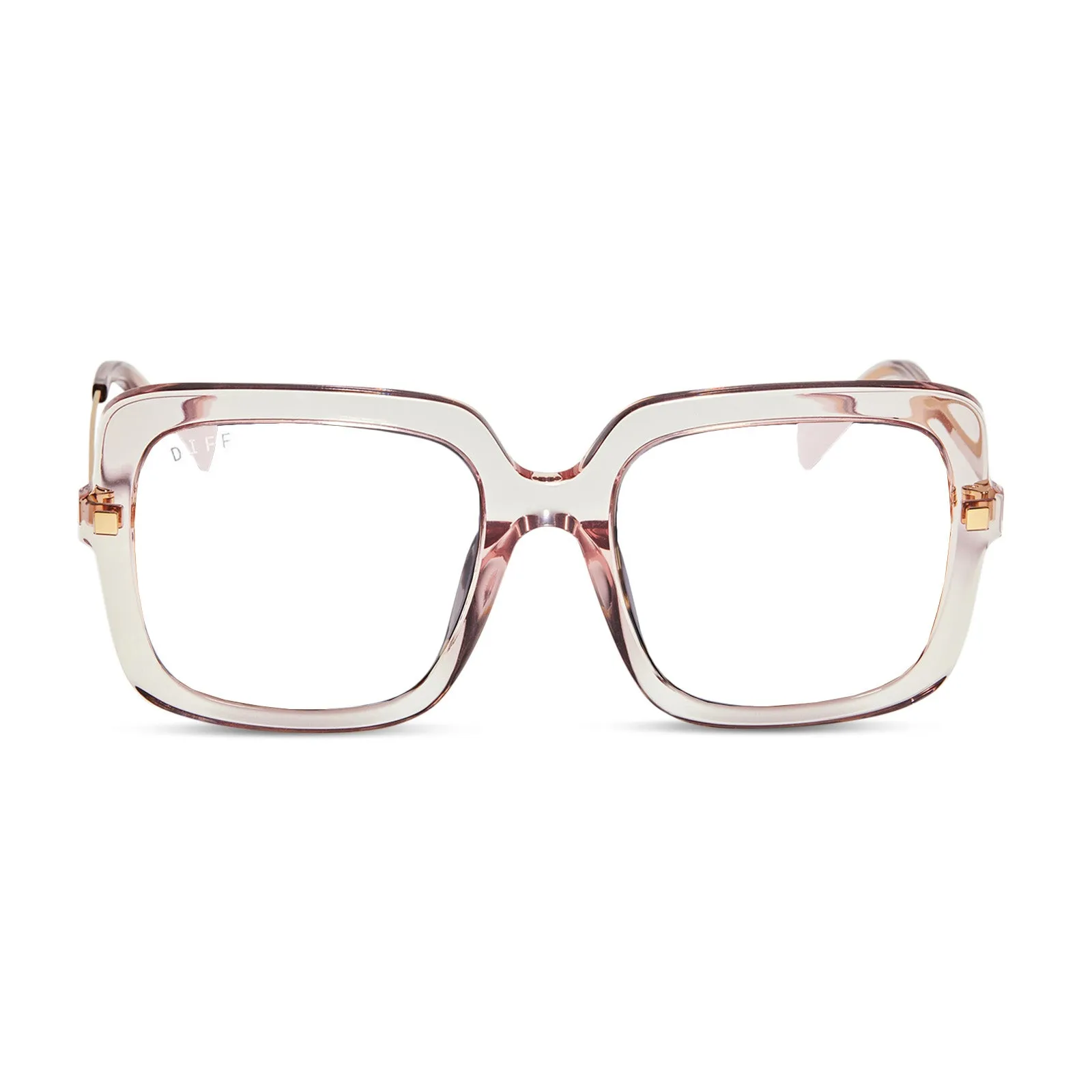SANDRA - LIGHT PINK CRYSTAL + GLASSES sold by Diff Eyewear