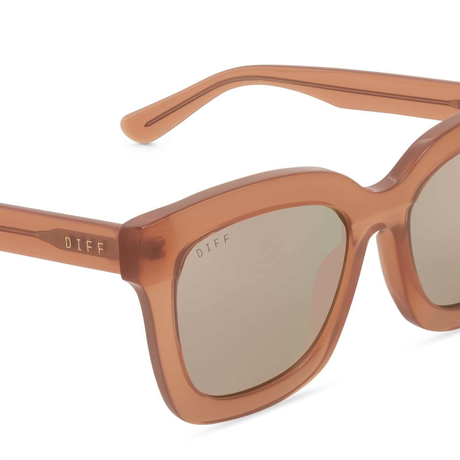 CARSON - OYSTER PINK + CHERRY BLOSSOM MIRROR SUNGLASSES sold by Diff Eyewear product image thumbnail 4