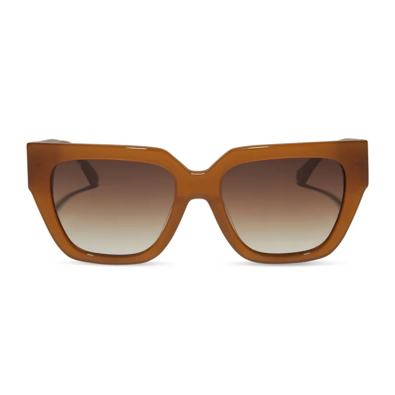 REMI II - SALTED CARAMEL + BROWN GRADIENT SUNGLASSES sold by Diff Eyewear