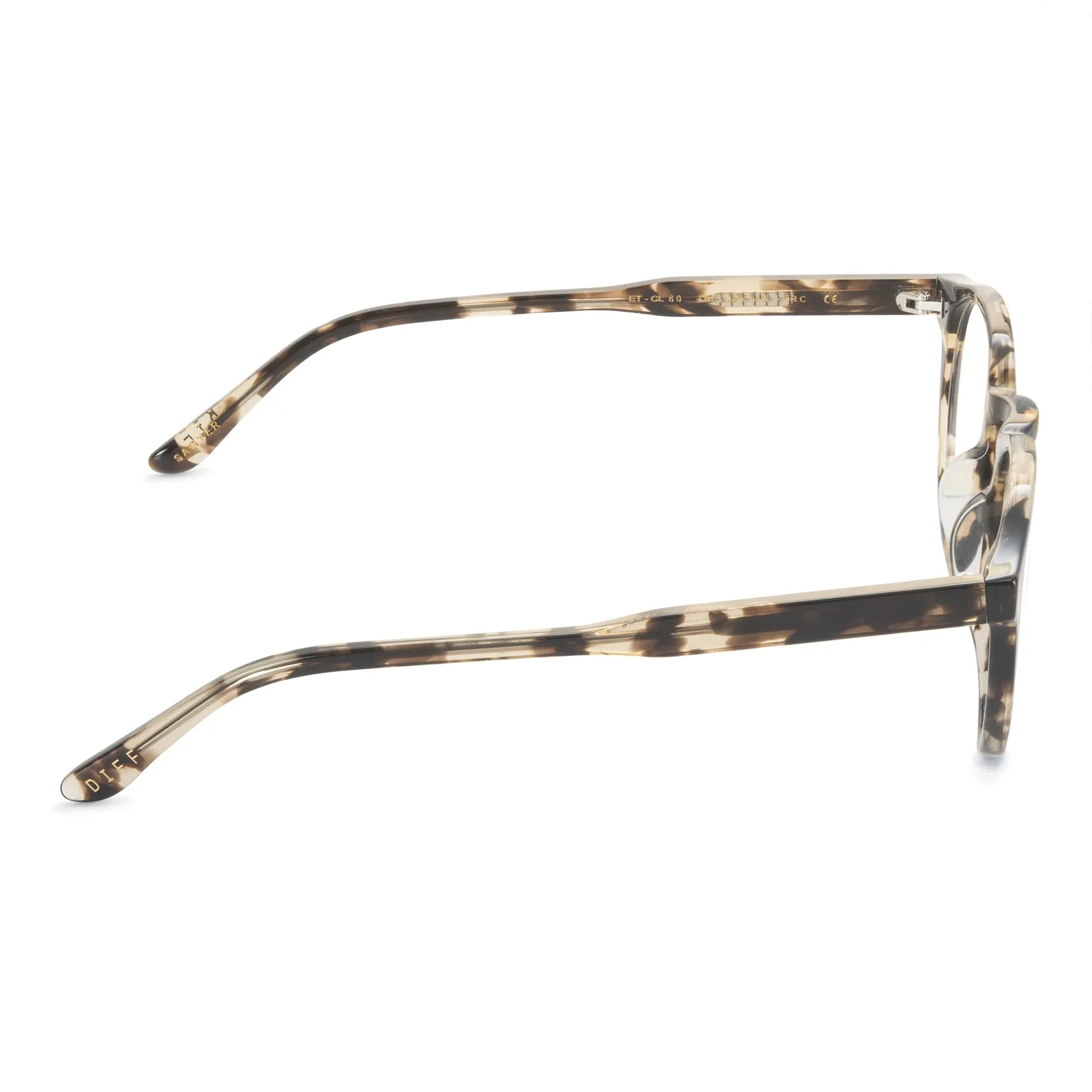 SAWYER - ESPRESSO TORTOISE + CLEAR GLASSES sold by Diff Eyewear product image thumbnail 4