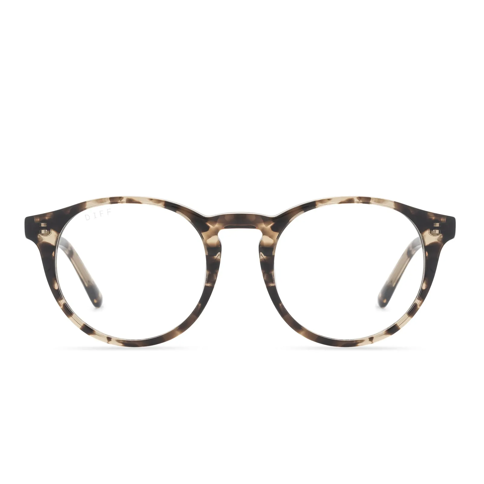 SAWYER - ESPRESSO TORTOISE + CLEAR GLASSES sold by Diff Eyewear
