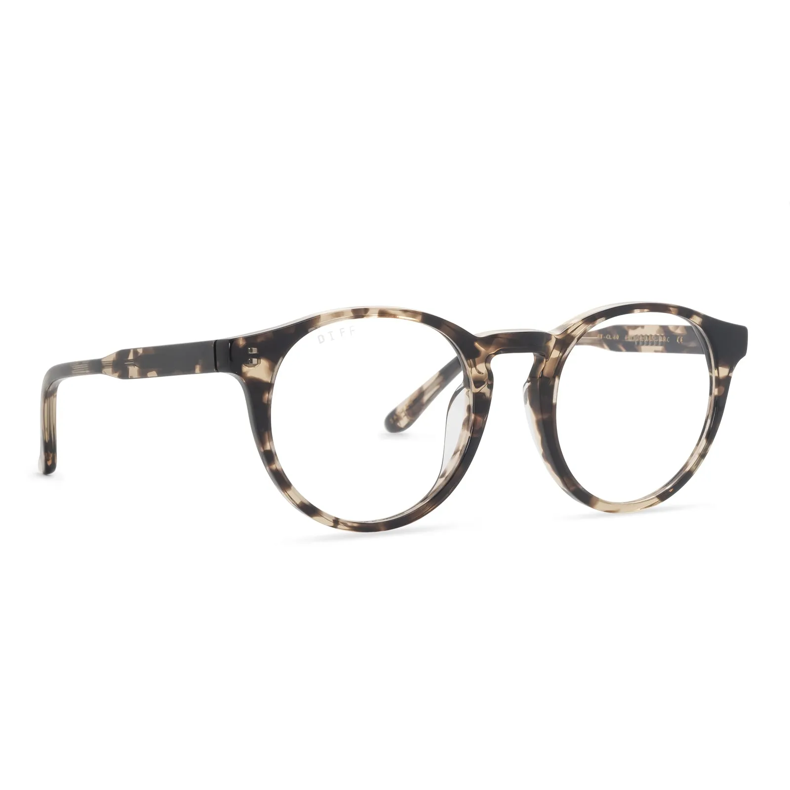 SAWYER - ESPRESSO TORTOISE + CLEAR GLASSES sold by Diff Eyewear product image thumbnail 2