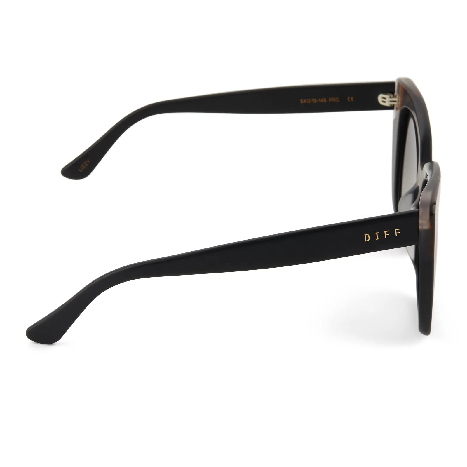 LIZZY - MATTE BLACK + GREY GRADIENT + POLARIZED SUNGLASSES sold by Diff Eyewear product image thumbnail 3