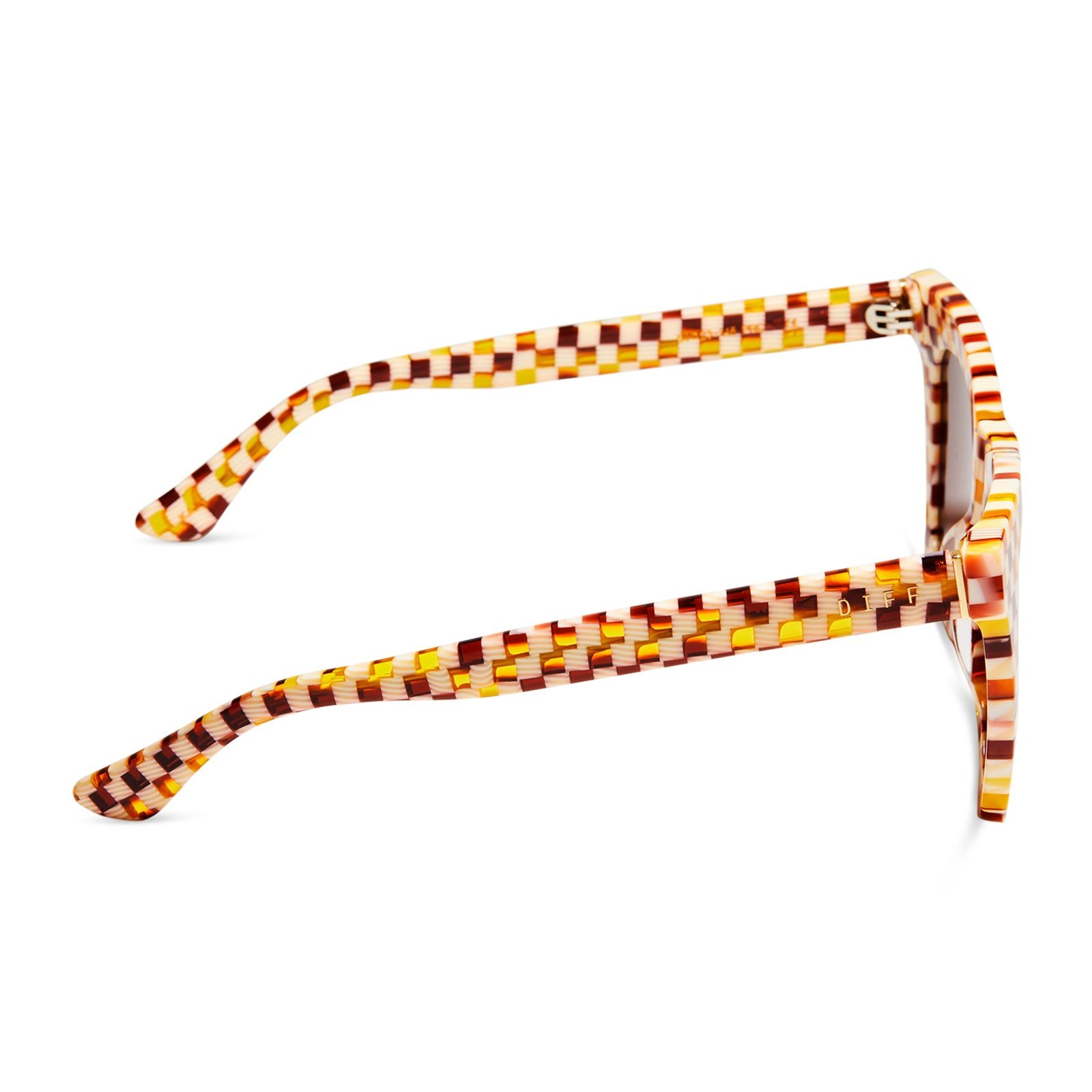 KAIA - CHESTNUT WEAVE + BROWN SUNGLASSES sold by Diff Eyewear product image thumbnail 3