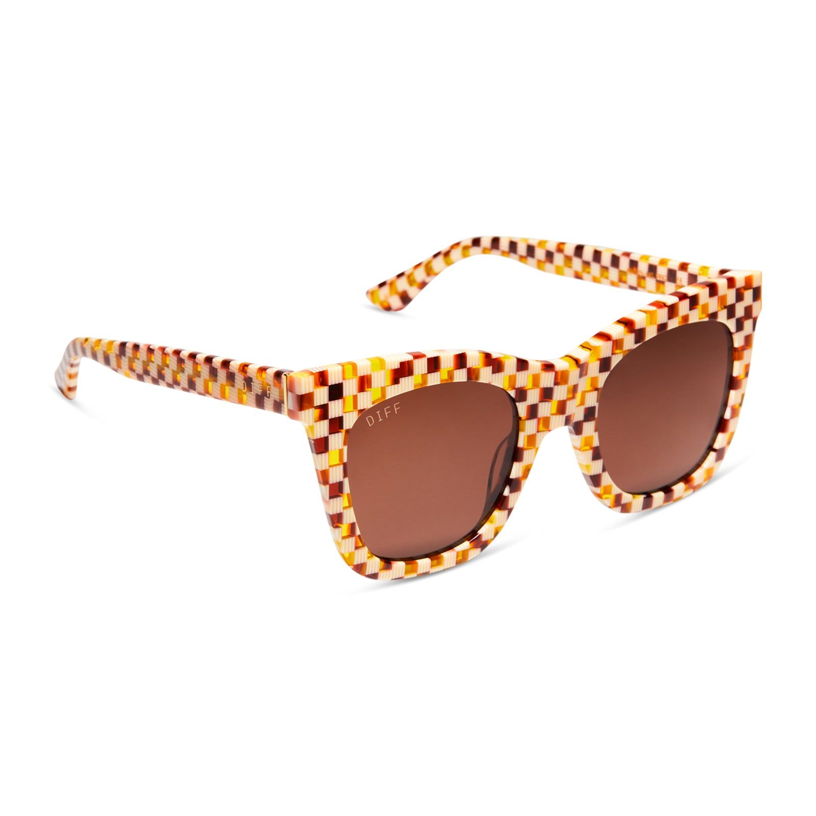 KAIA - CHESTNUT WEAVE + BROWN SUNGLASSES sold by Diff Eyewear product image thumbnail 2