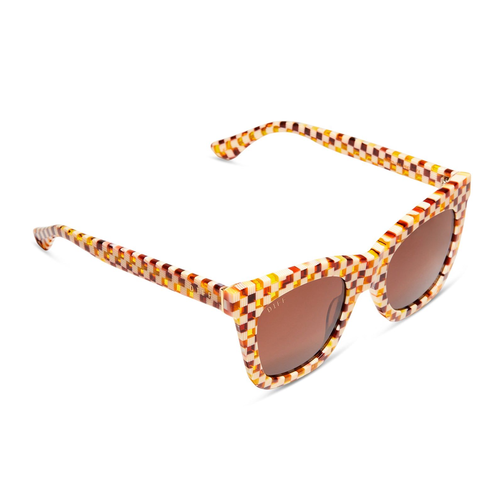 KAIA - CHESTNUT WEAVE + BROWN SUNGLASSES sold by Diff Eyewear product image thumbnail 4