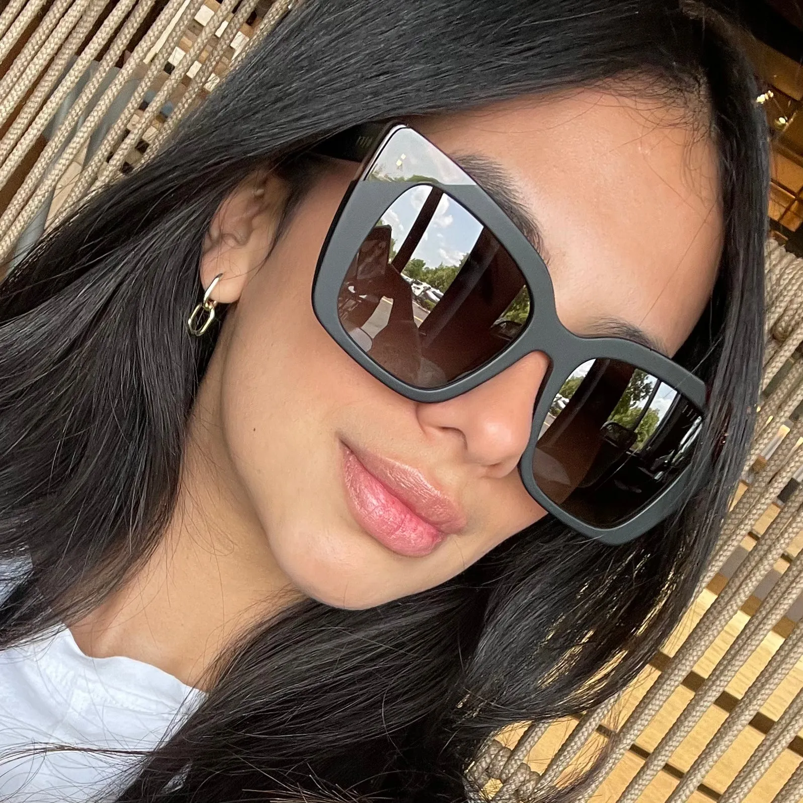 LIZZY - MATTE BLACK + GREY GRADIENT + POLARIZED SUNGLASSES sold by Diff Eyewear product image thumbnail 5