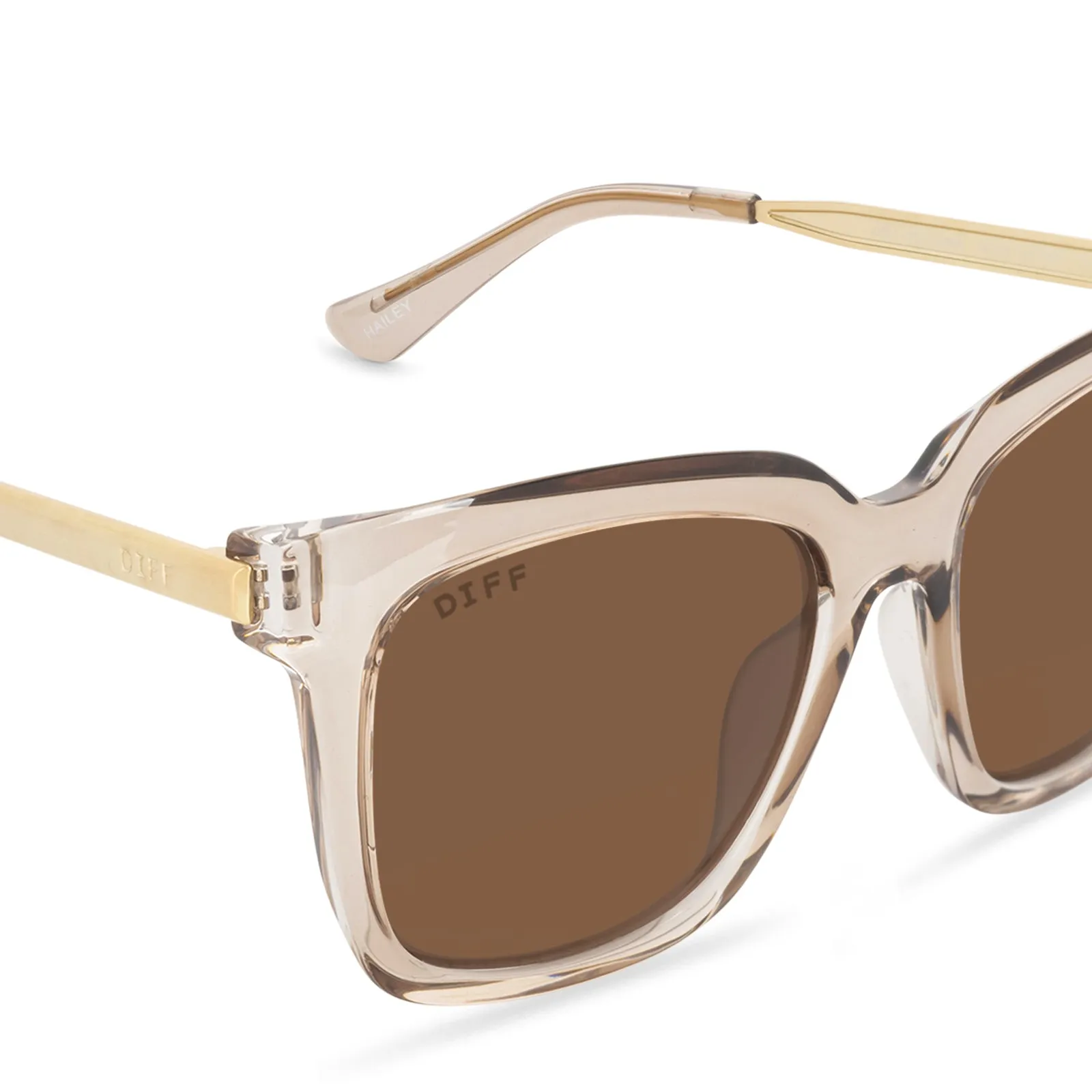 HAILEY - VINTAGE CRYSTAL + BROWN SUNGLASSES sold by Diff Eyewear product image thumbnail 4