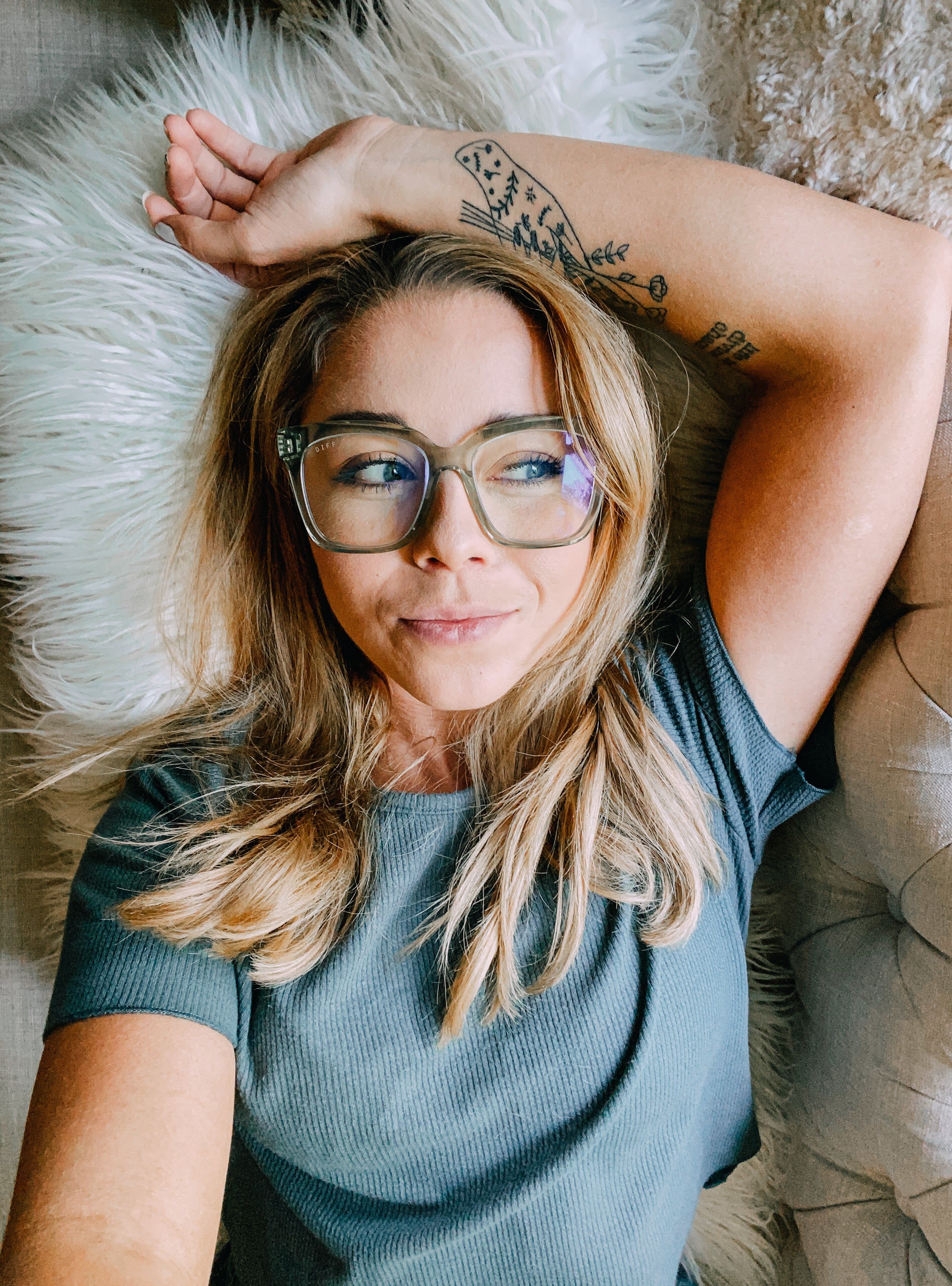 BELLA - OLIVE CRYSTAL + BLUE LIGHT TECHNOLOGY GLASSES sold by Diff Eyewear product image thumbnail 7