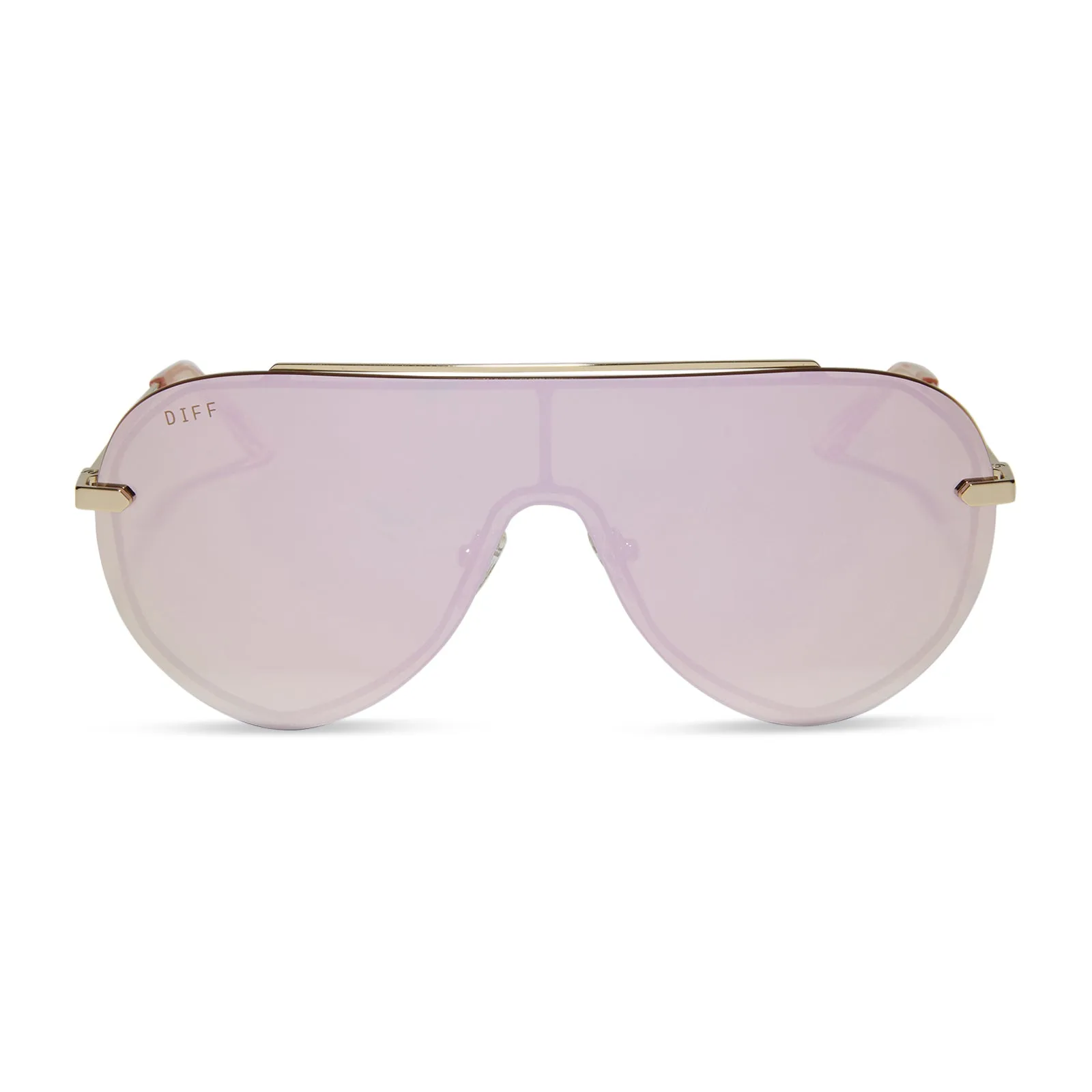 IMANI - GOLD + CHERRY BLOSSOM MIRROR SUNGLASSES sold by Diff Eyewear