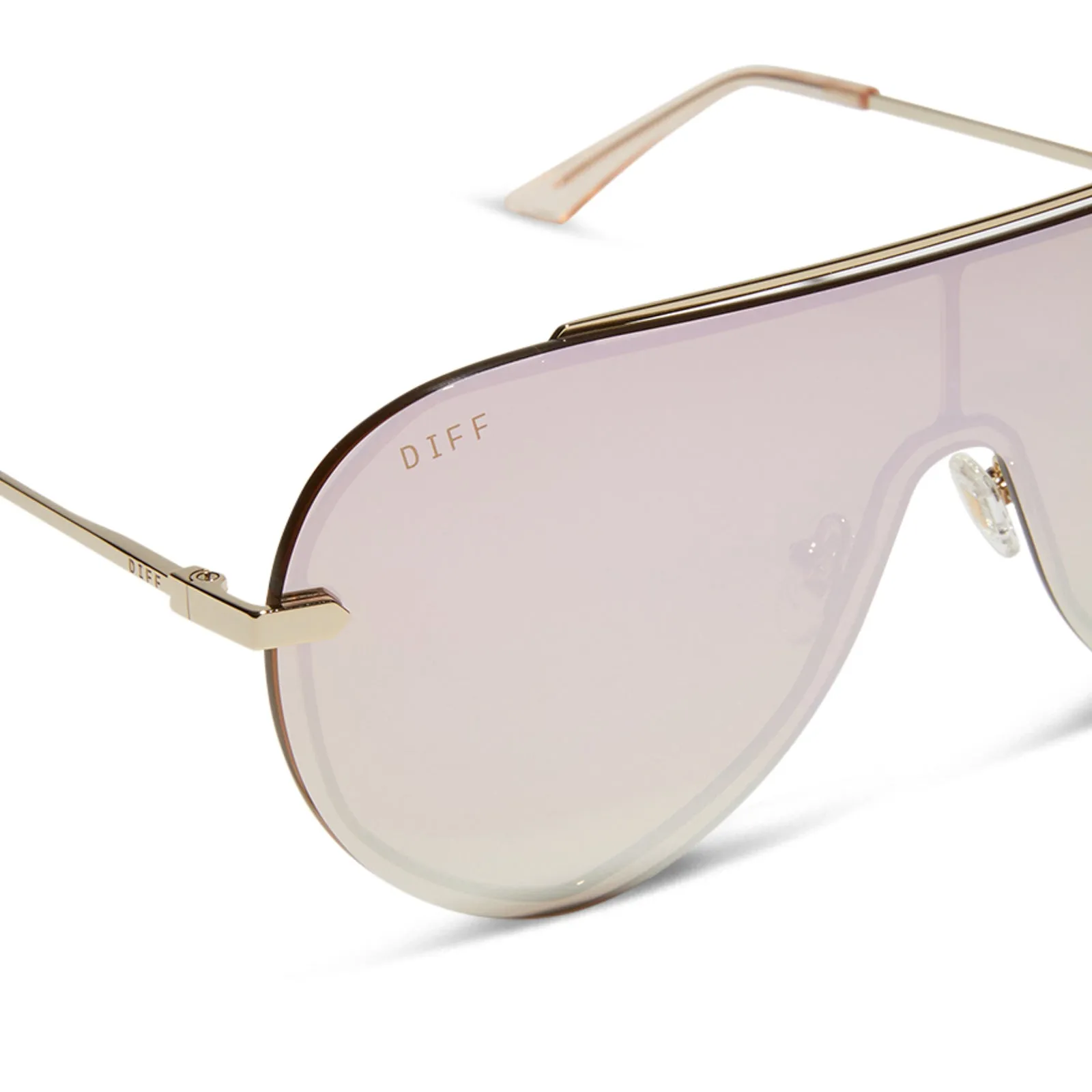 IMANI - GOLD + CHERRY BLOSSOM MIRROR SUNGLASSES sold by Diff Eyewear product image thumbnail 4
